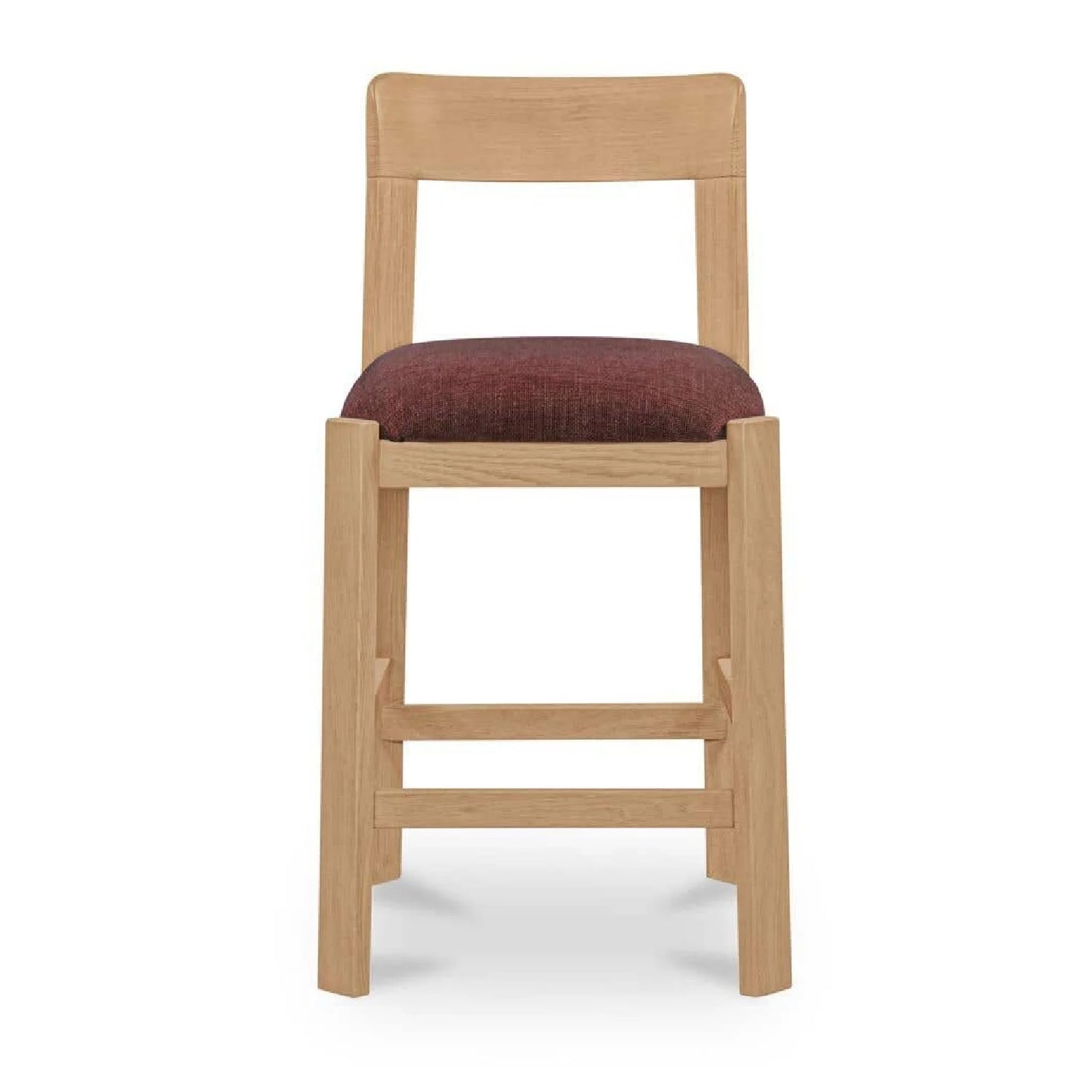Luxury Upholstered Modern Oak Counter Stool European Style for Villa