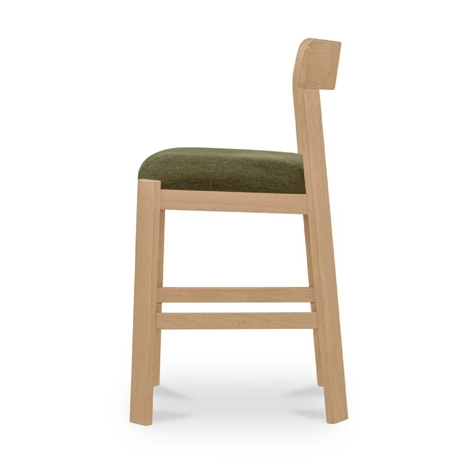 Luxury Upholstered Modern Oak Counter Stool European Style for Villa