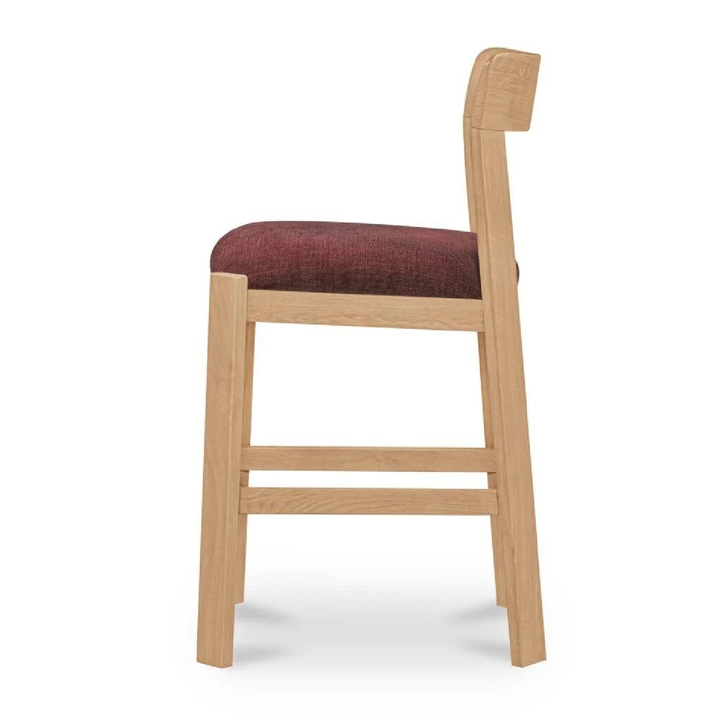Luxury Upholstered Modern Oak Counter Stool European Style for Villa