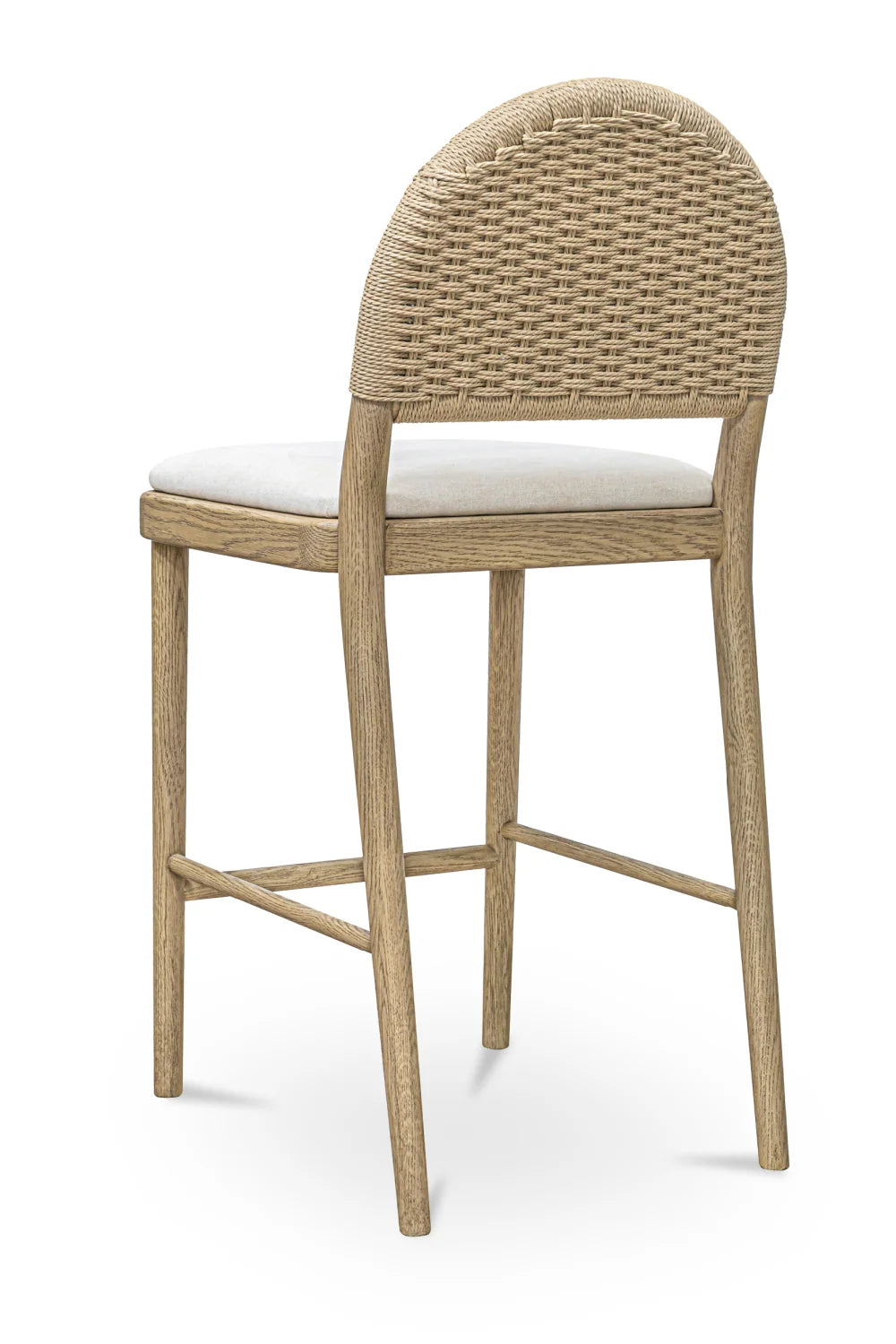 Luxury Upholstered Modern Oak Counter Stool European Style for Villa