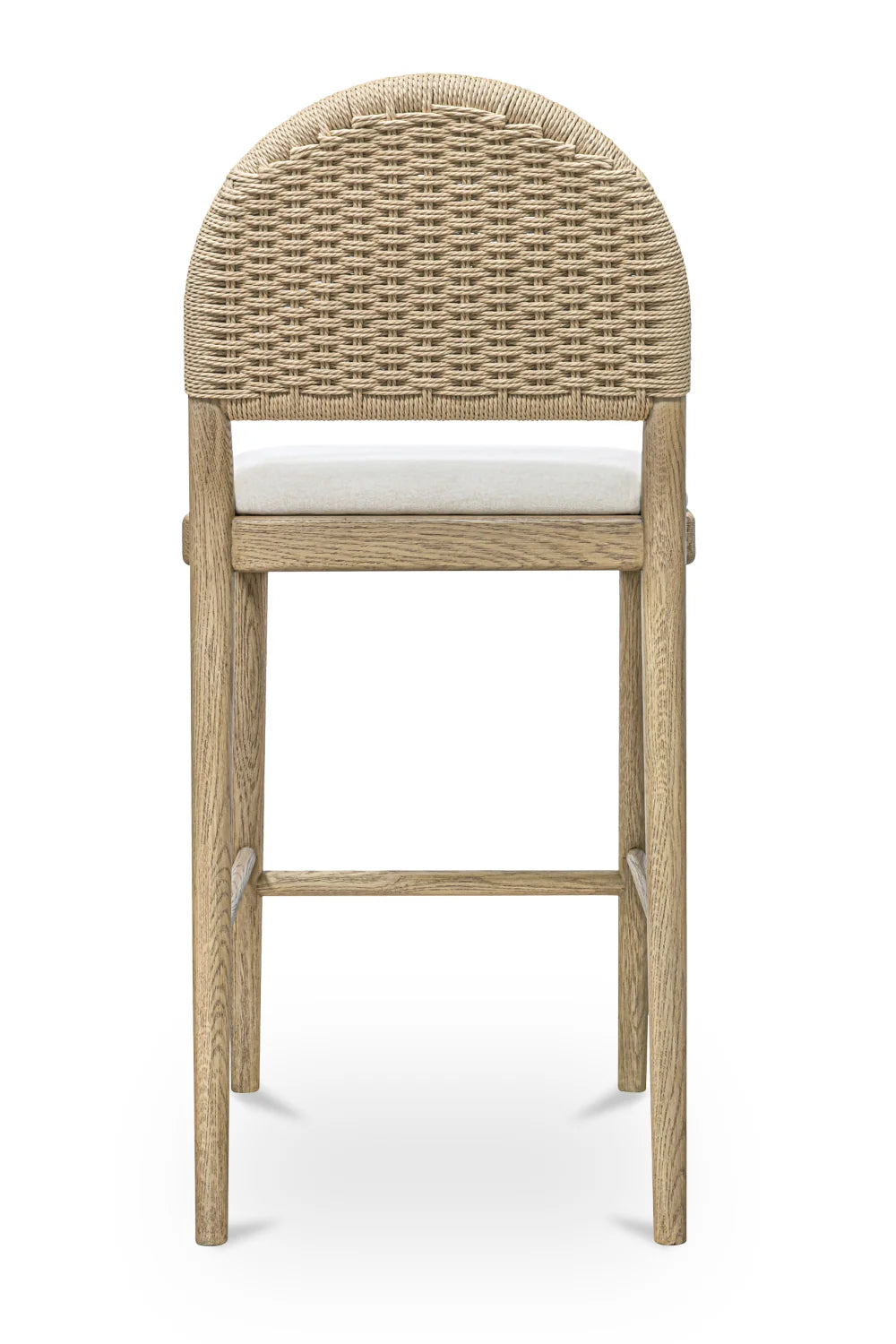 Luxury Upholstered Modern Oak Counter Stool European Style for Villa