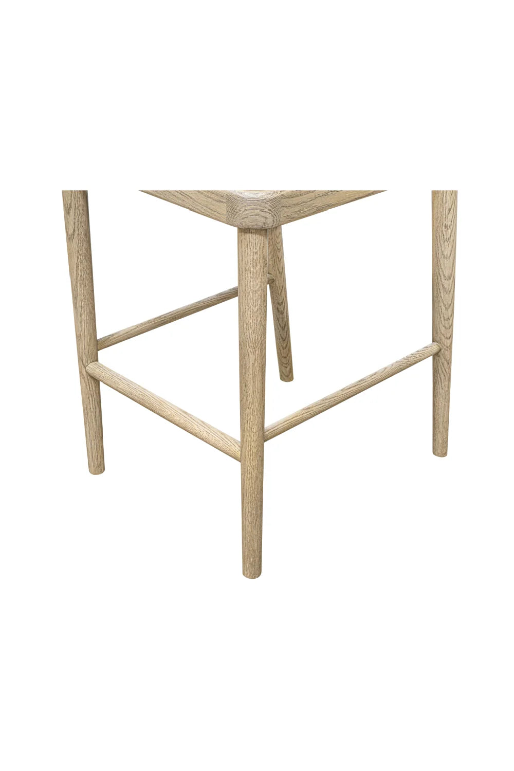 Luxury Upholstered Modern Oak Counter Stool European Style for Villa
