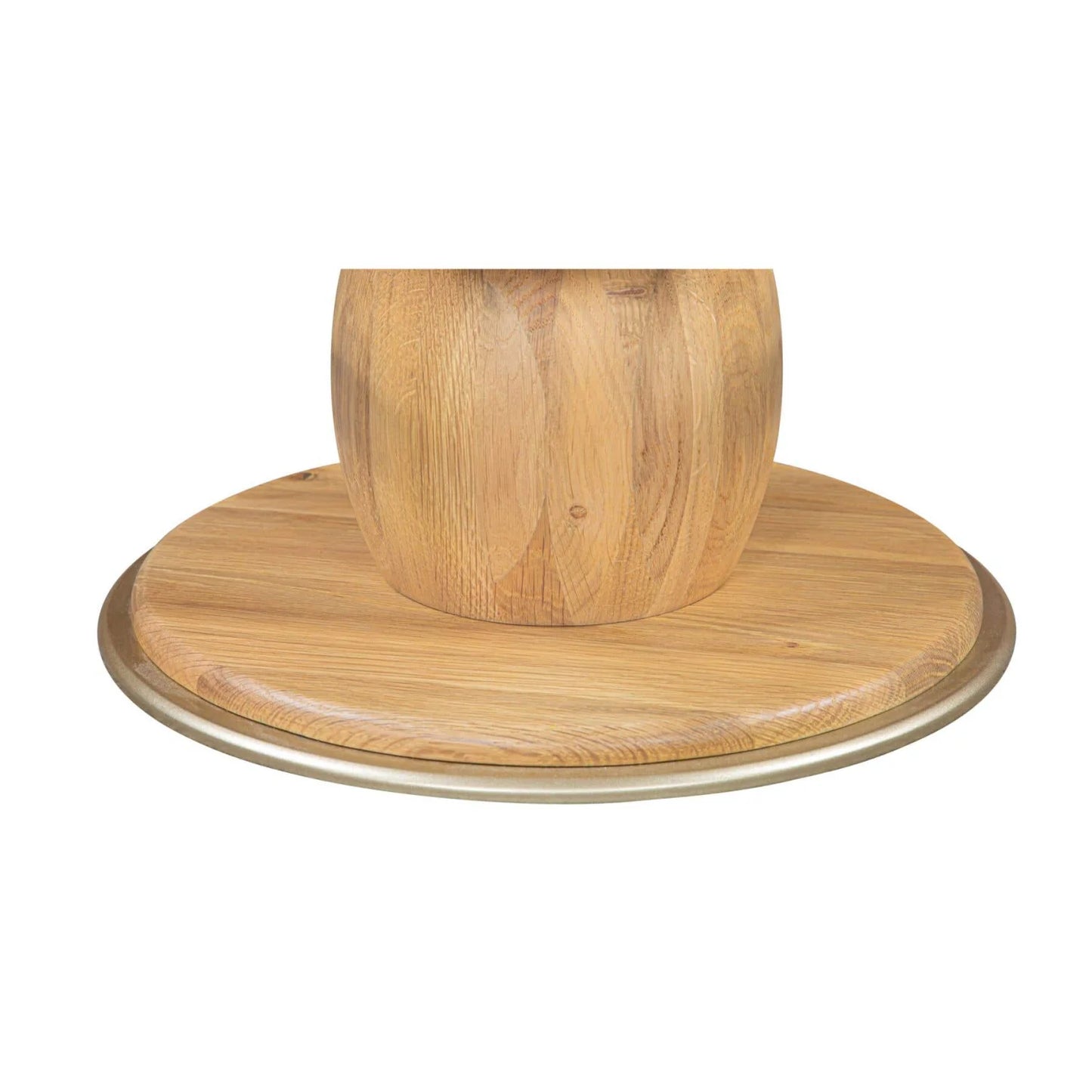 Luxury Upholstered Modern Oak Swivel Counter Stool European Style for Villa
