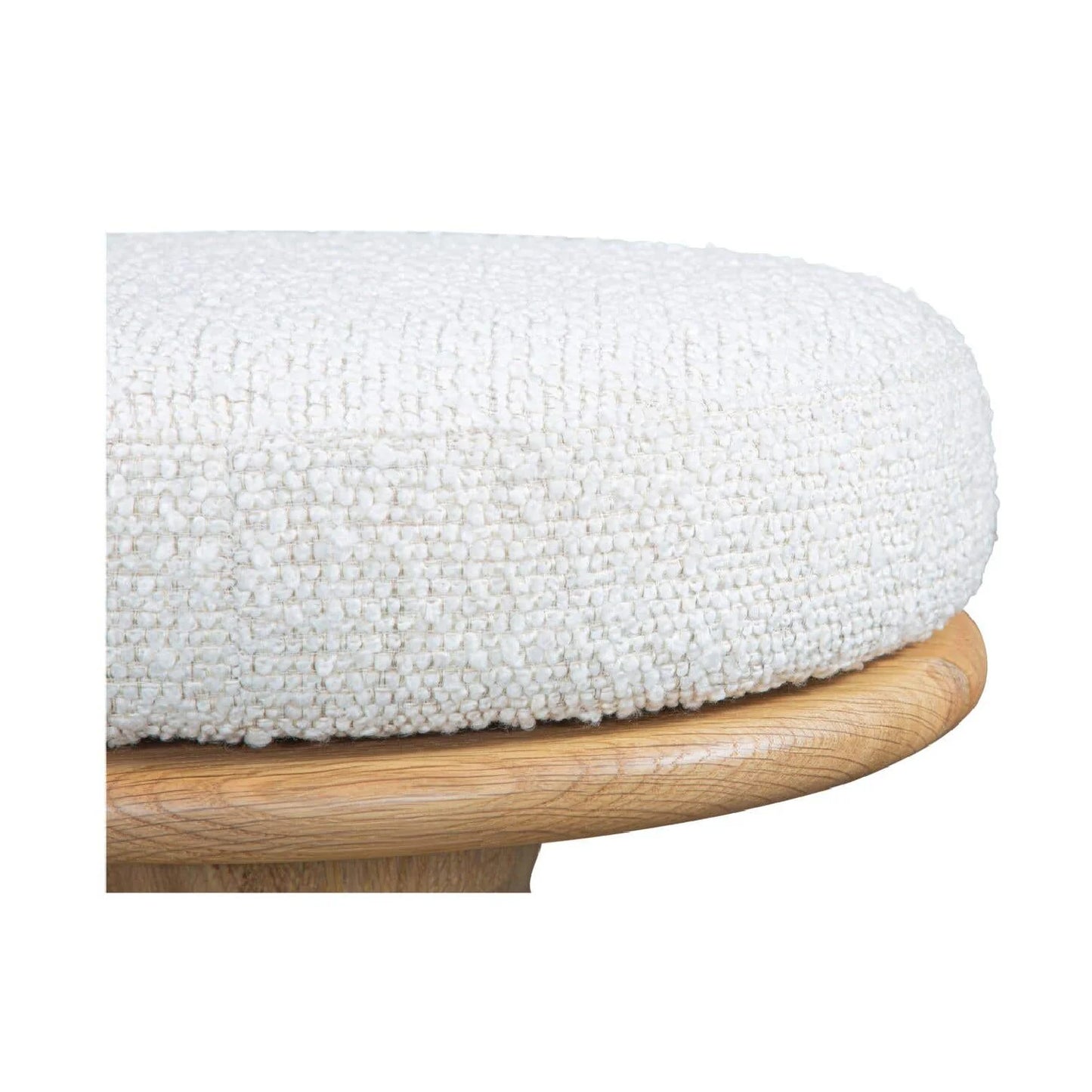 Luxury Upholstered Modern Oak Swivel Counter Stool European Style for Villa