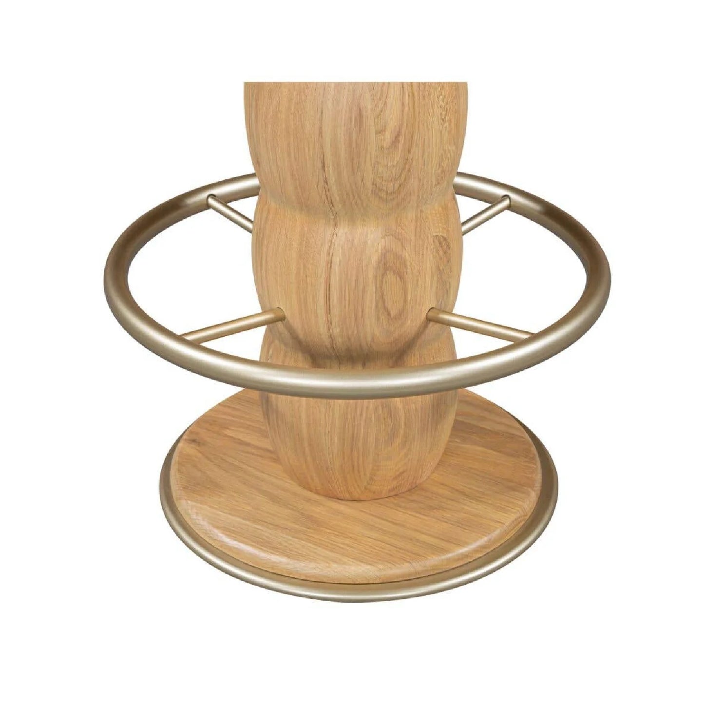 Luxury Upholstered Modern Oak Swivel Counter Stool European Style for Villa