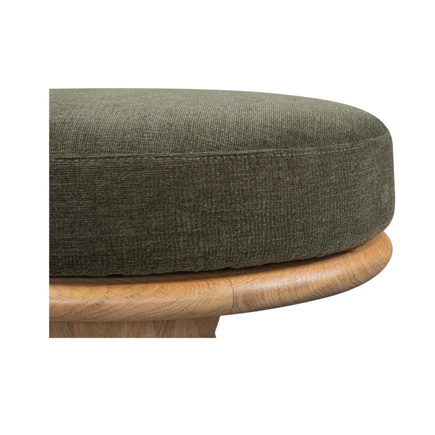 Luxury Upholstered Modern Oak Swivel Counter Stool European Style for Villa
