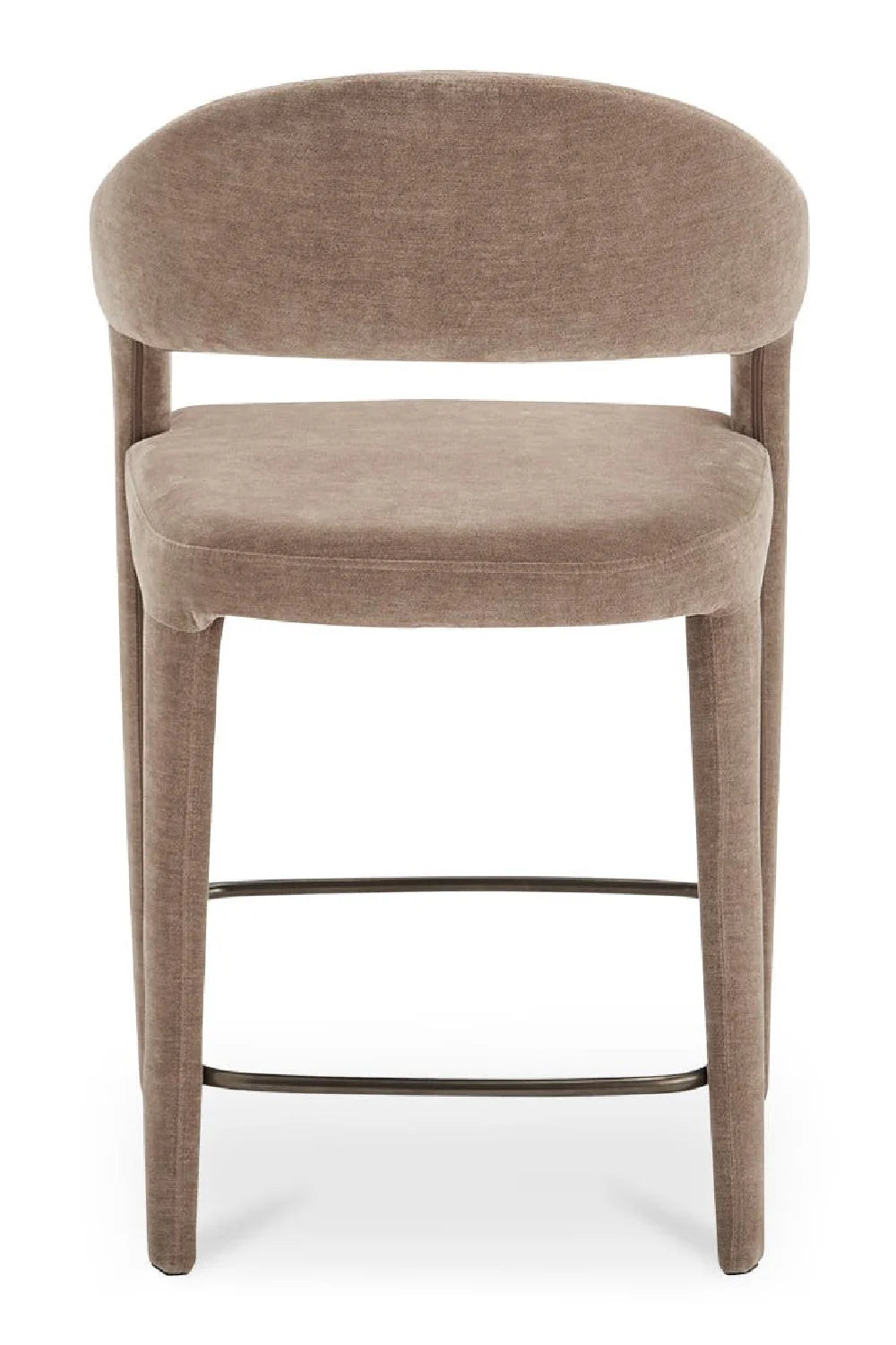 Luxury Upholstered Modern Open Barrel Counter Stool European Style for Villa