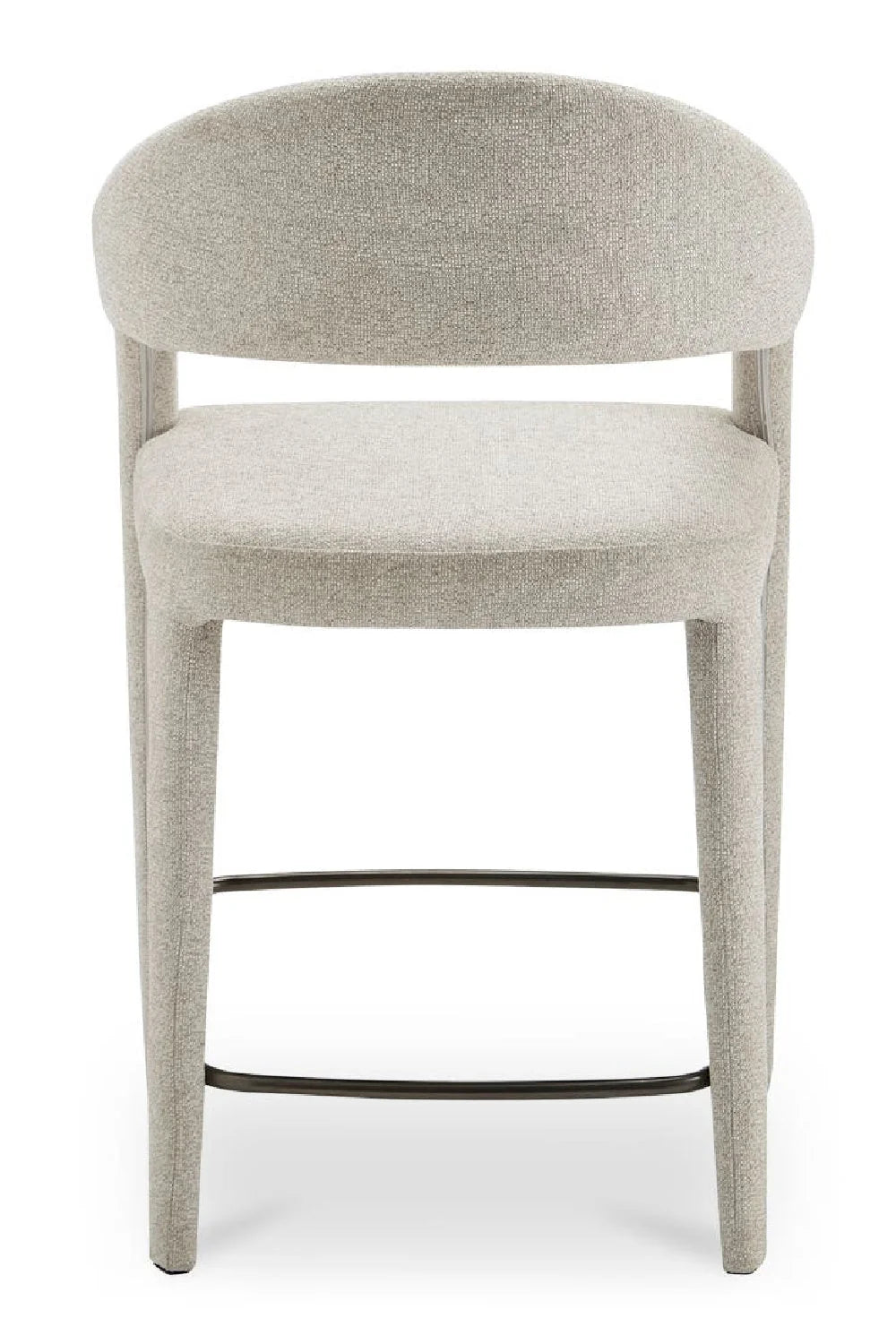 Luxury Upholstered Modern Open Barrel Counter Stool European Style for Villa