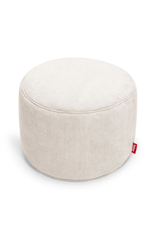 Luxury Upholstered Modern Ribcord Pouf European Style for Villa