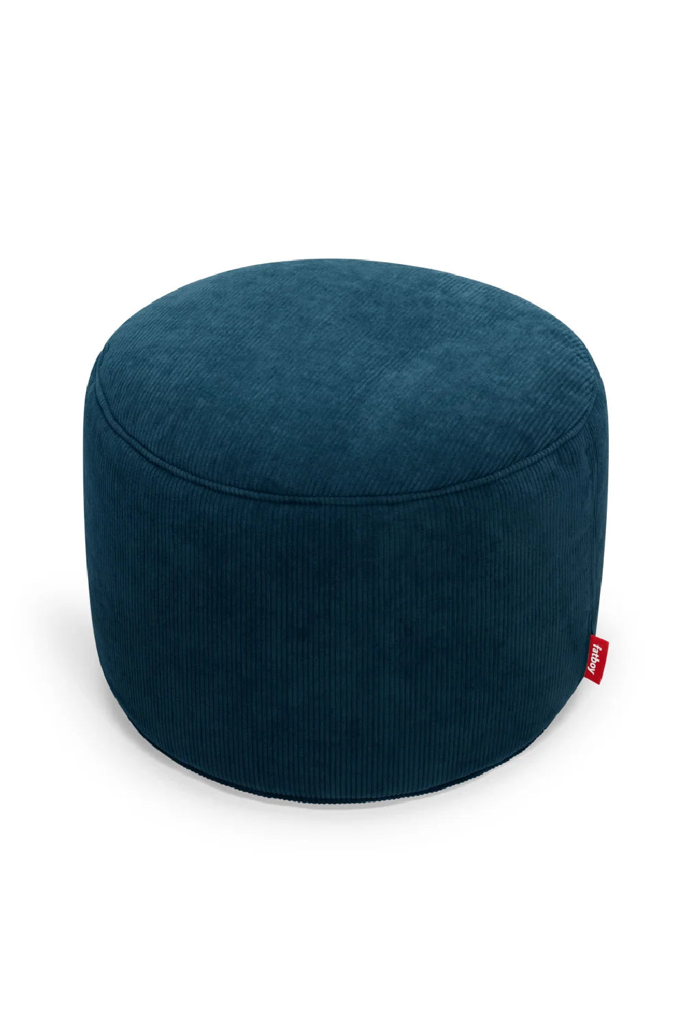 Luxury Upholstered Modern Ribcord Pouf European Style for Villa