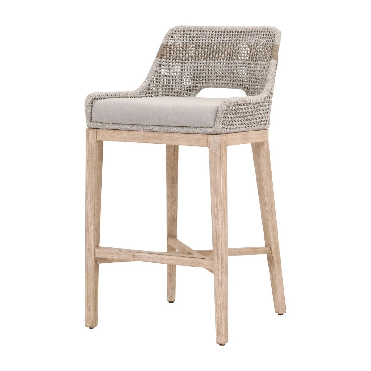 Luxury Upholstered Modern Rope Bar Stool European Style for Villa