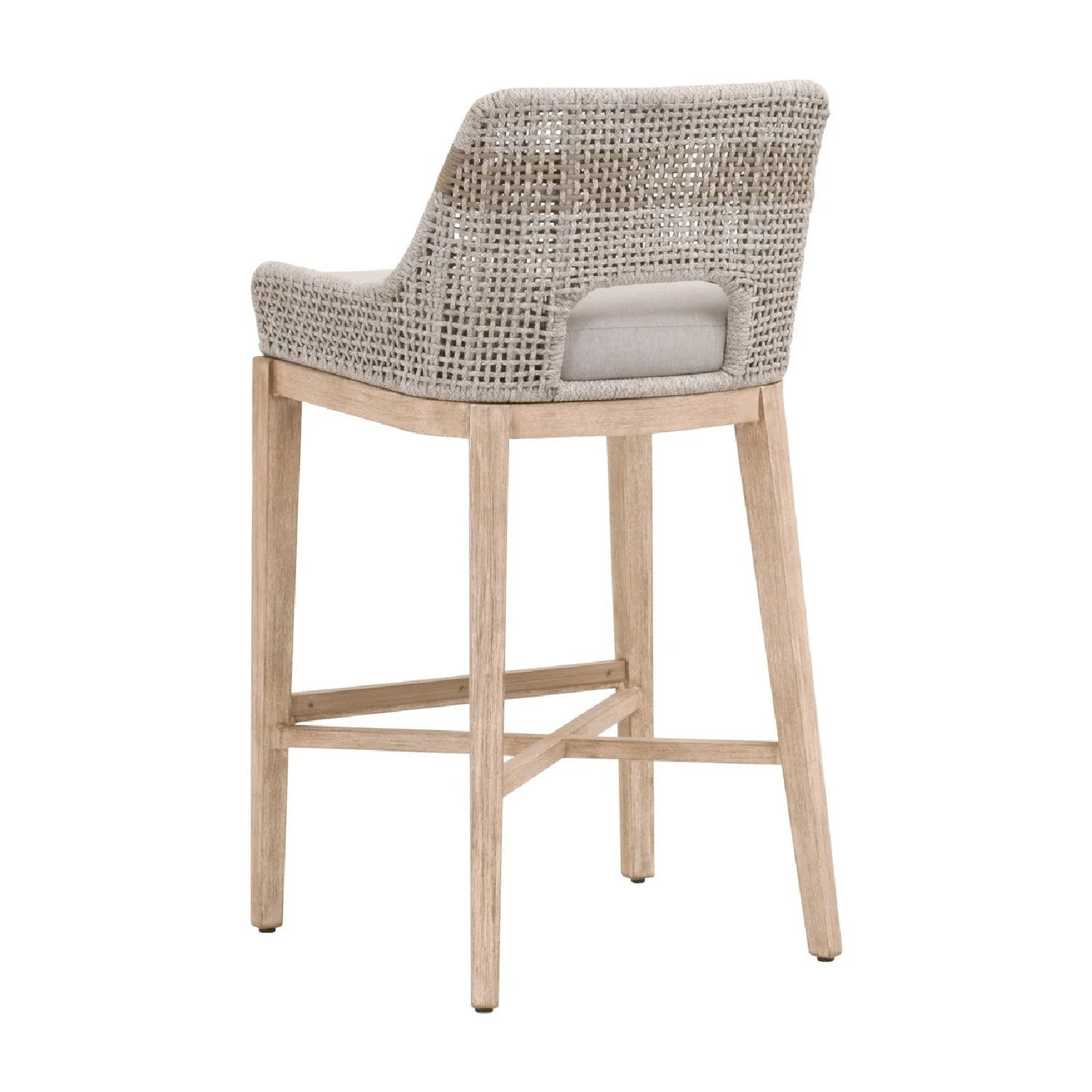 Luxury Upholstered Modern Rope Bar Stool European Style for Villa