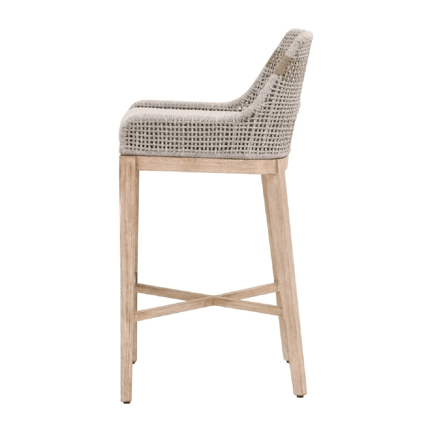 Luxury Upholstered Modern Rope Bar Stool European Style for Villa