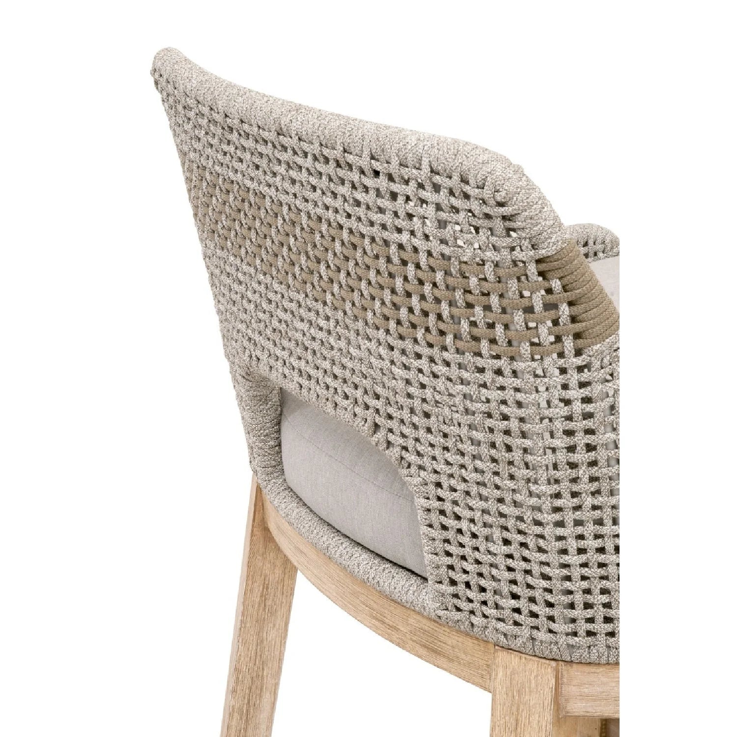 Luxury Upholstered Modern Rope Bar Stool European Style for Villa
