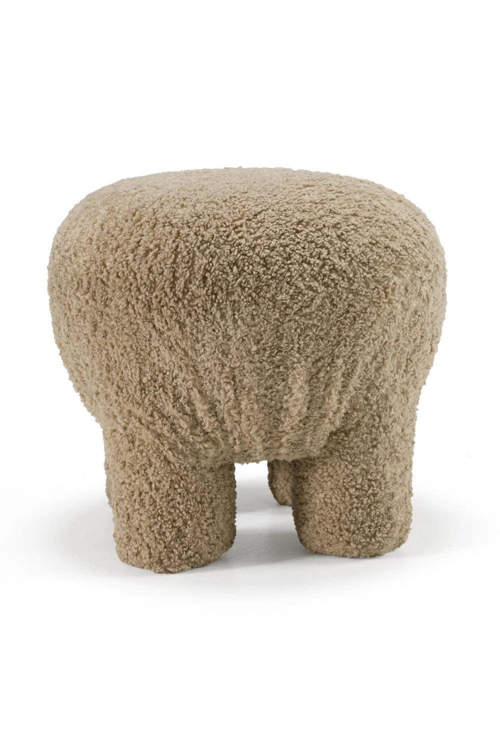 Luxury Upholstered Modern Round Ottoman European Style for Villa
