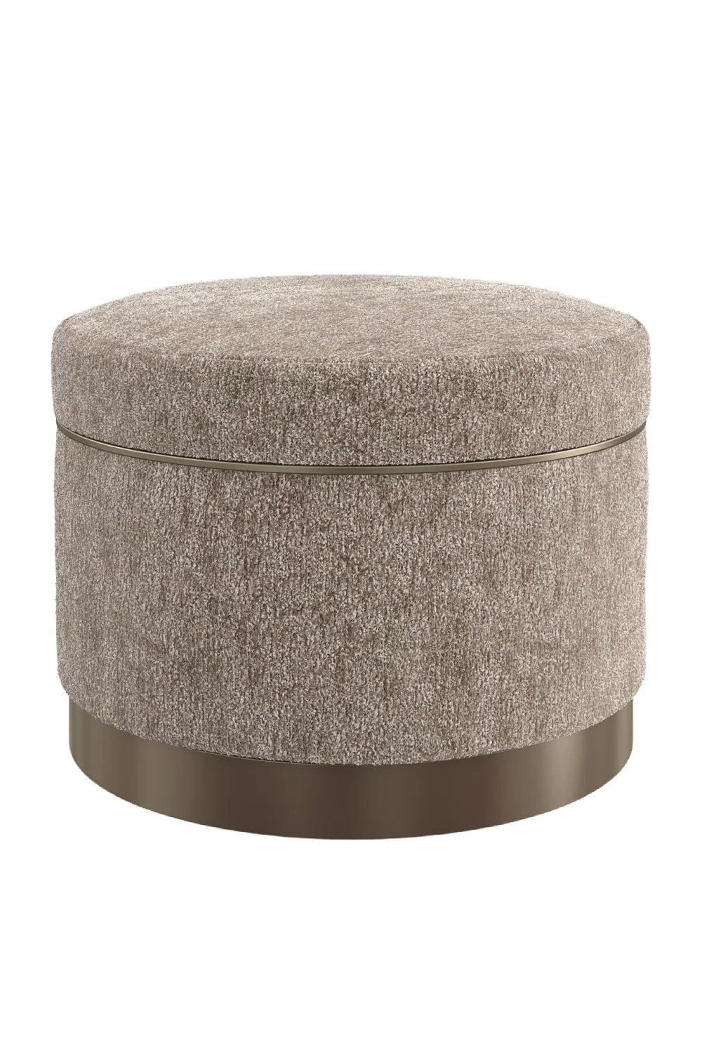 Luxury Upholstered Modern Round Ottoman European Style for Villa