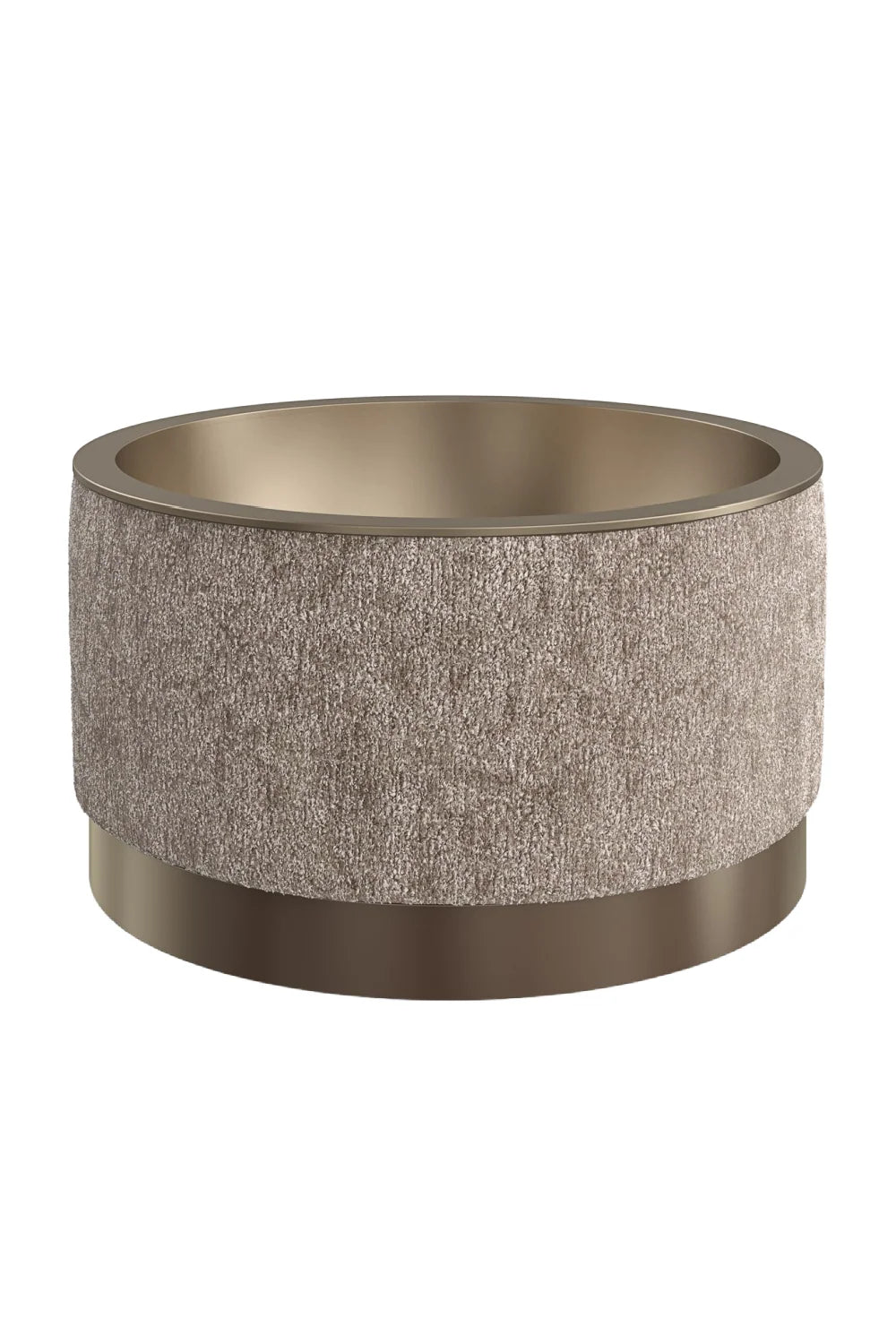 Luxury Upholstered Modern Round Ottoman European Style for Villa