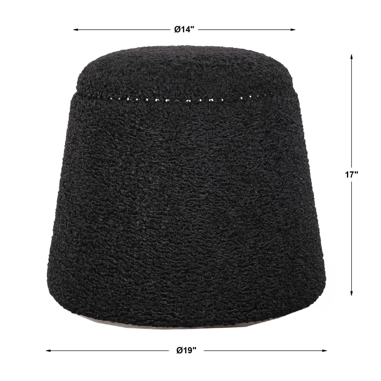 Luxury Upholstered Modern Shearling Ottoman European Style for Villa