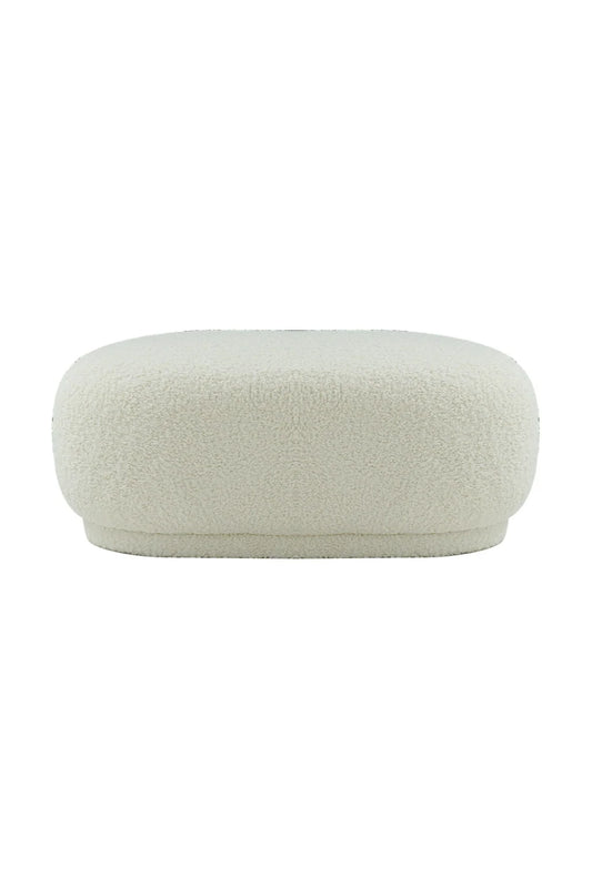 Luxury Upholstered Modern Sherpa Ottoman European Style for Villa