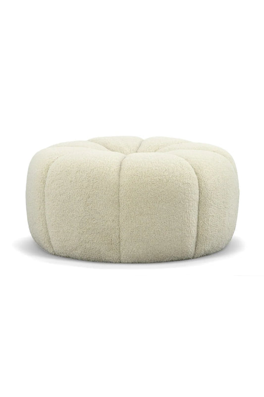 Luxury Upholstered Modern Sherpa Ottoman European Style for Villa