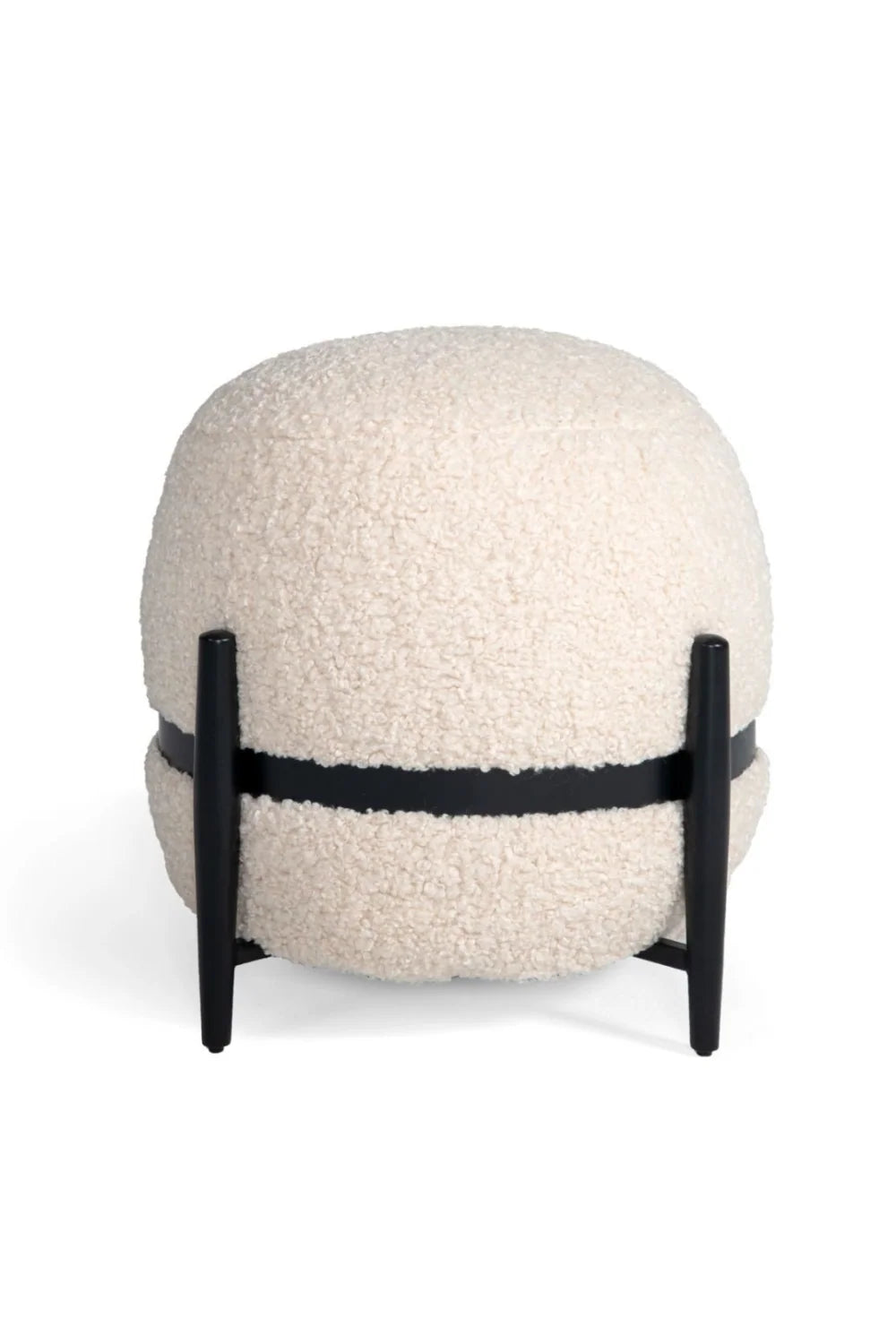 Luxury Upholstered Modern Sherpa Ottoman European Style for Villa