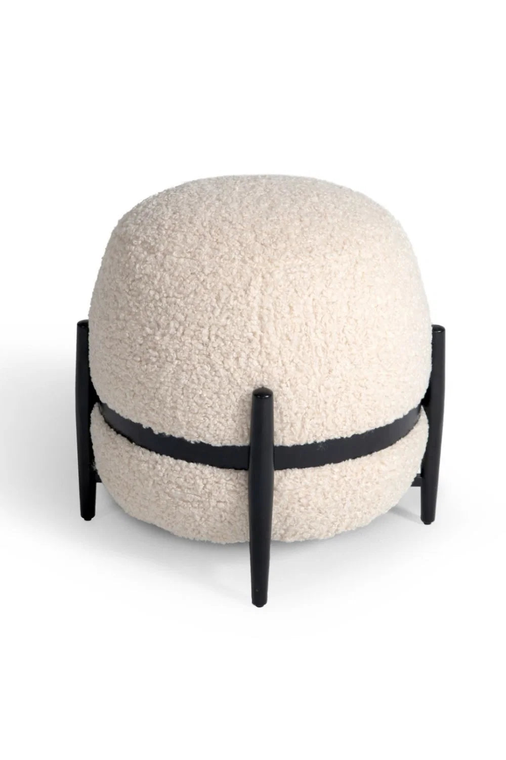 Luxury Upholstered Modern Sherpa Ottoman European Style for Villa