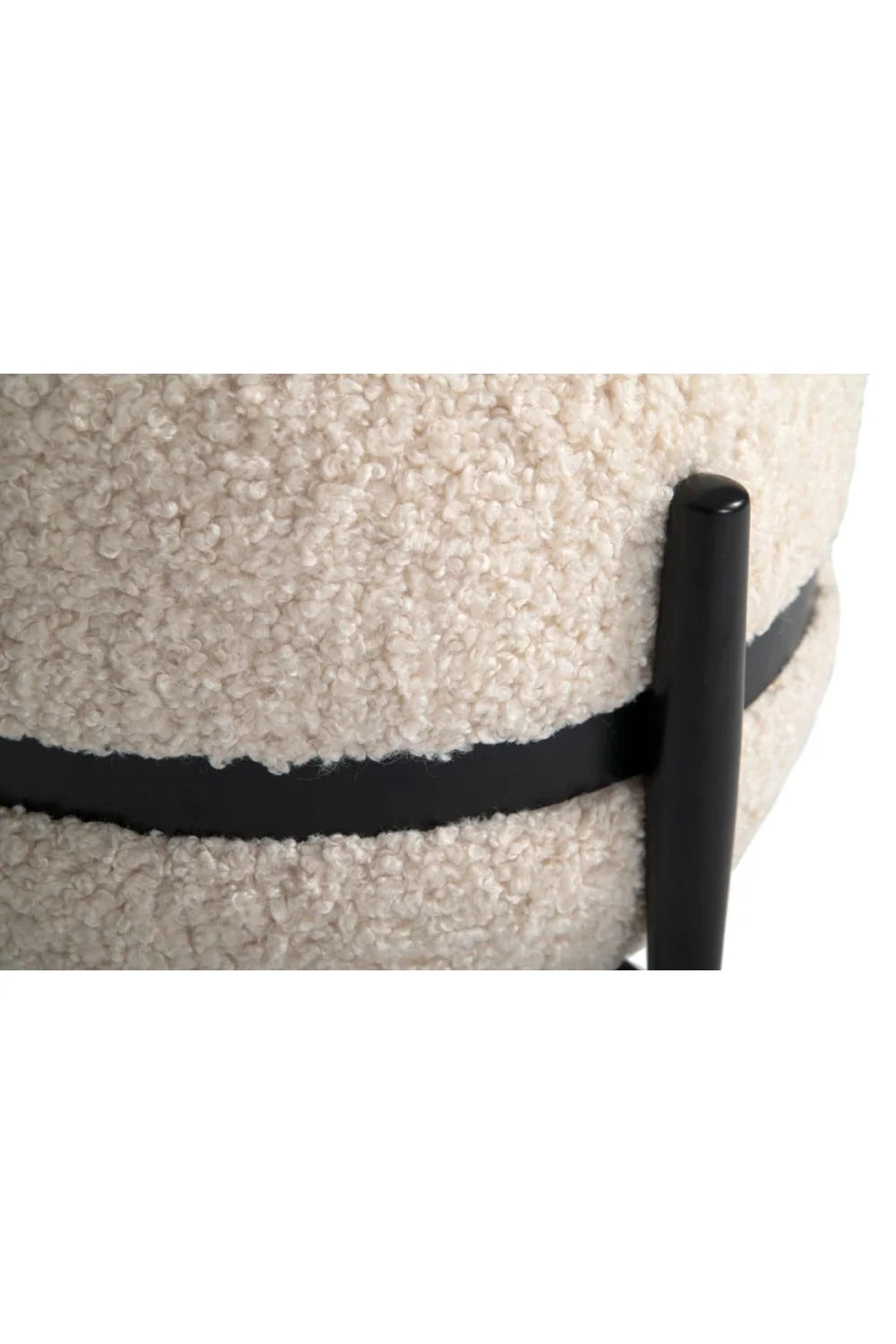 Luxury Upholstered Modern Sherpa Ottoman European Style for Villa