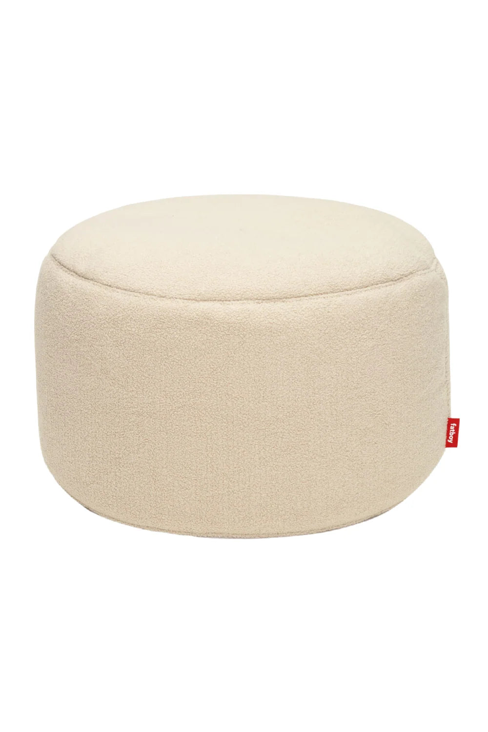 Luxury Upholstered Modern Sherpa Pouf European Style for Villa