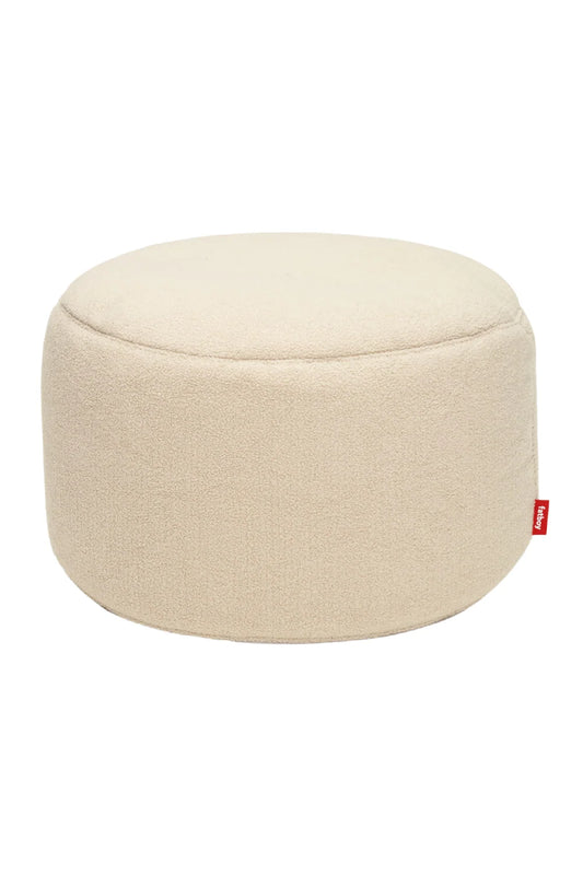 Luxury Upholstered Modern Sherpa Pouf European Style for Villa