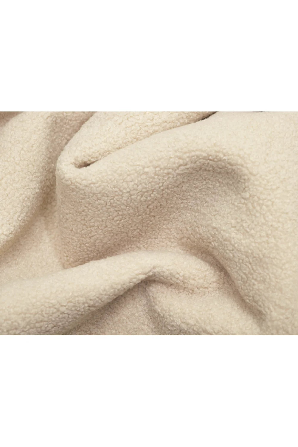 Luxury Upholstered Modern Sherpa Pouf European Style for Villa