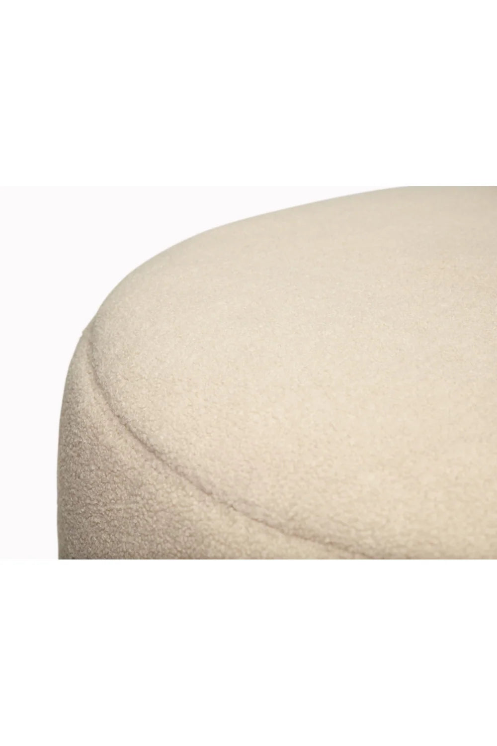 Luxury Upholstered Modern Sherpa Pouf European Style for Villa