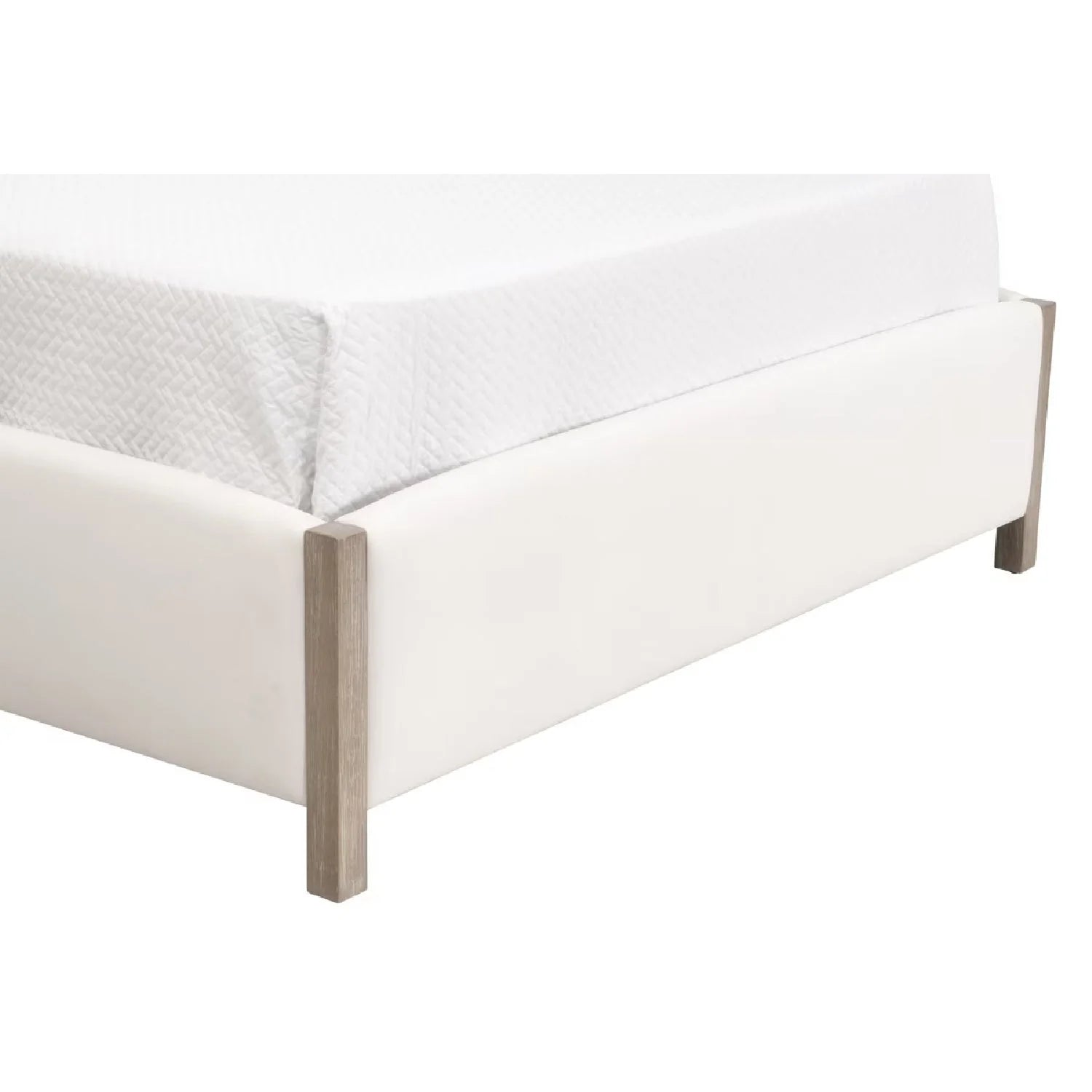 Luxury Upholstered Modern Solid Wood King Bed European Style for Villa