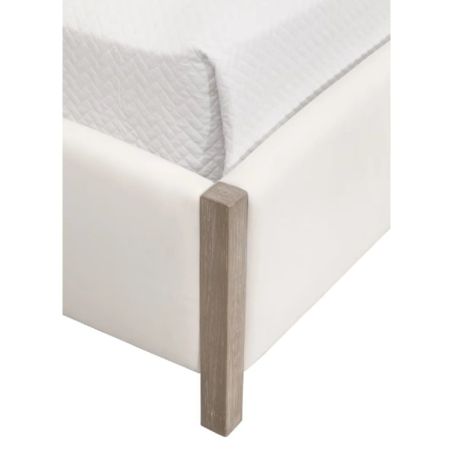 Luxury Upholstered Modern Solid Wood King Bed European Style for Villa