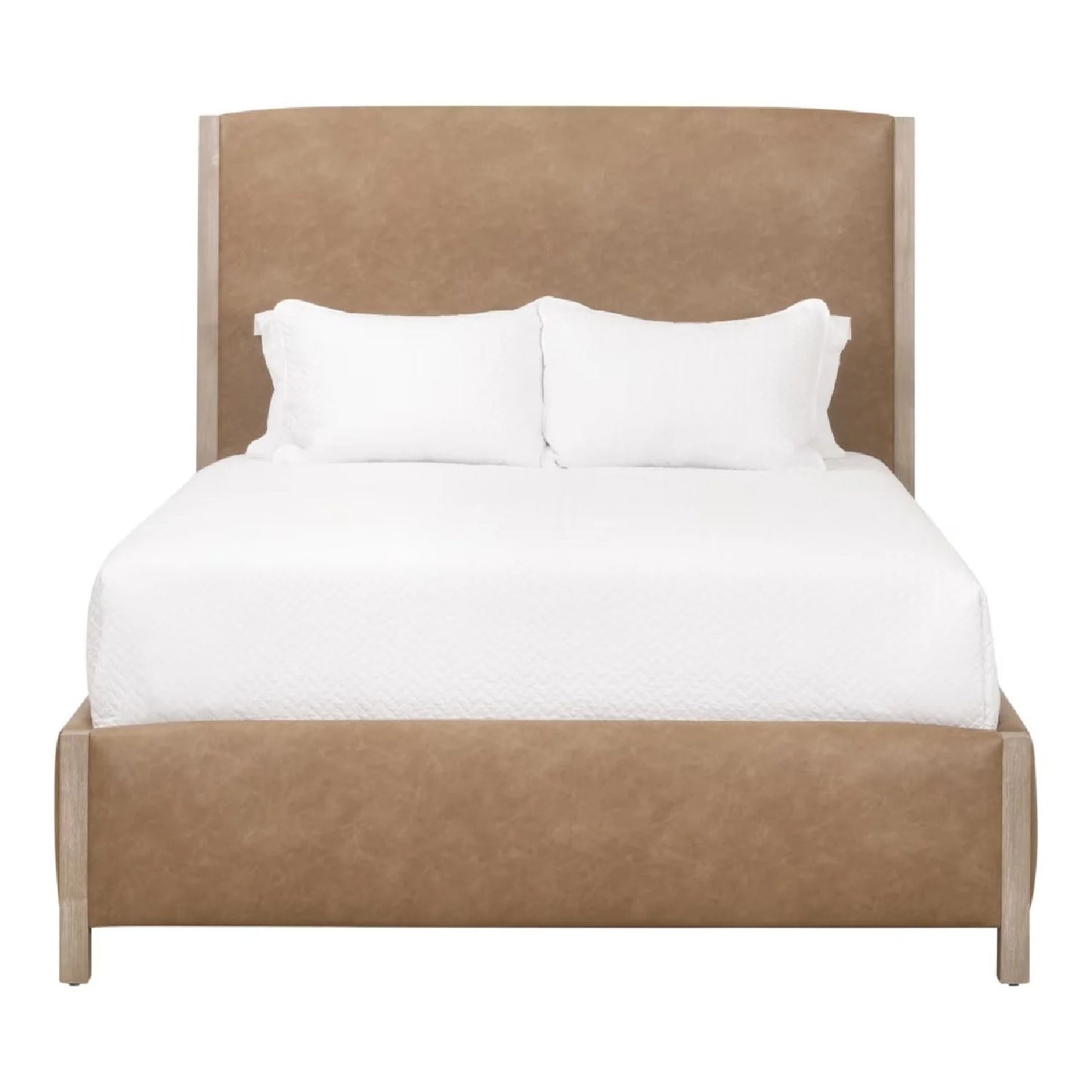 Luxury Upholstered Modern Solid Wood King Bed European Style for Villa