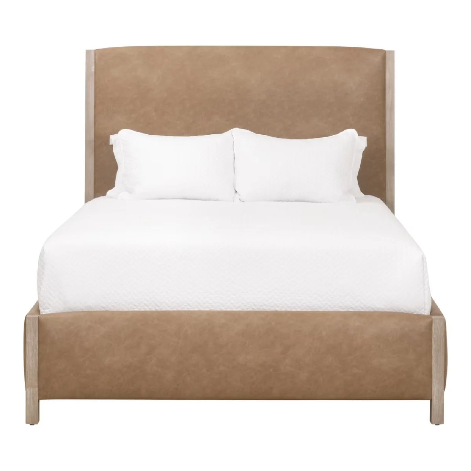 Luxury Upholstered Modern Solid Wood King Bed European Style for Villa