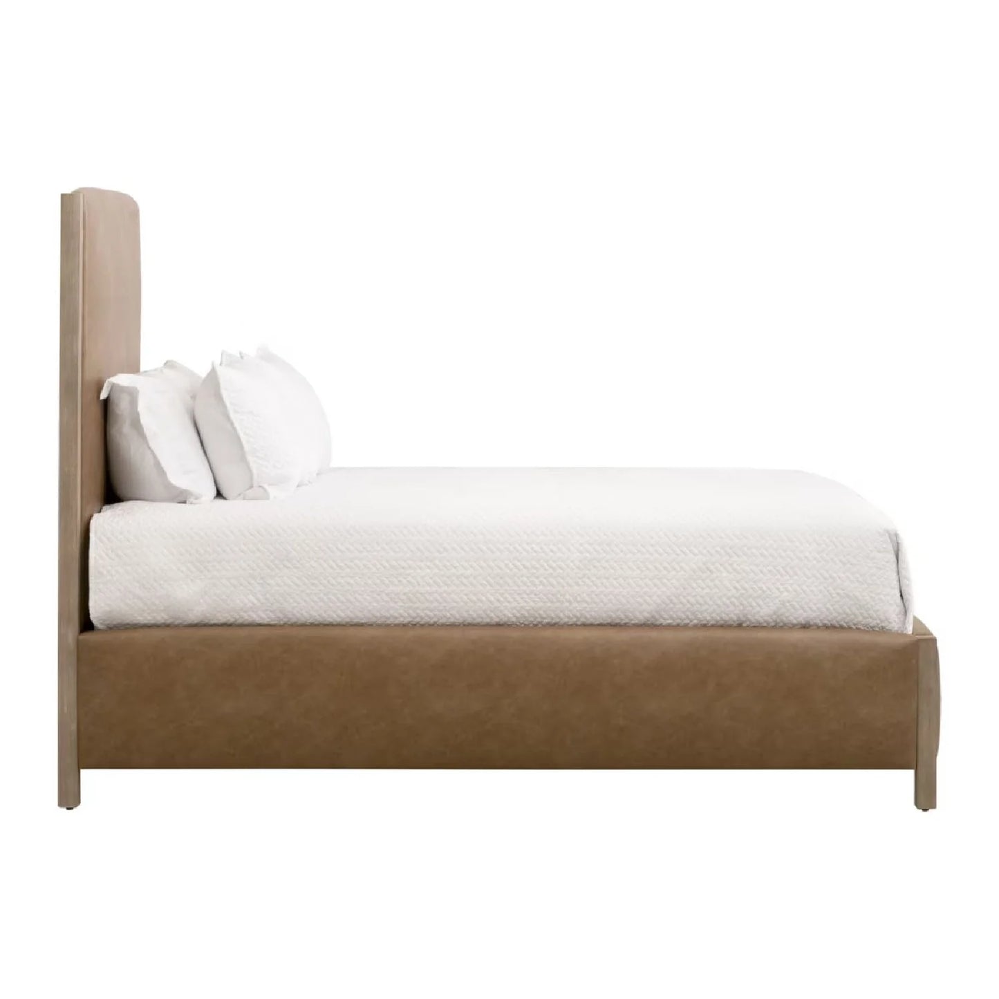 Luxury Upholstered Modern Solid Wood King Bed European Style for Villa