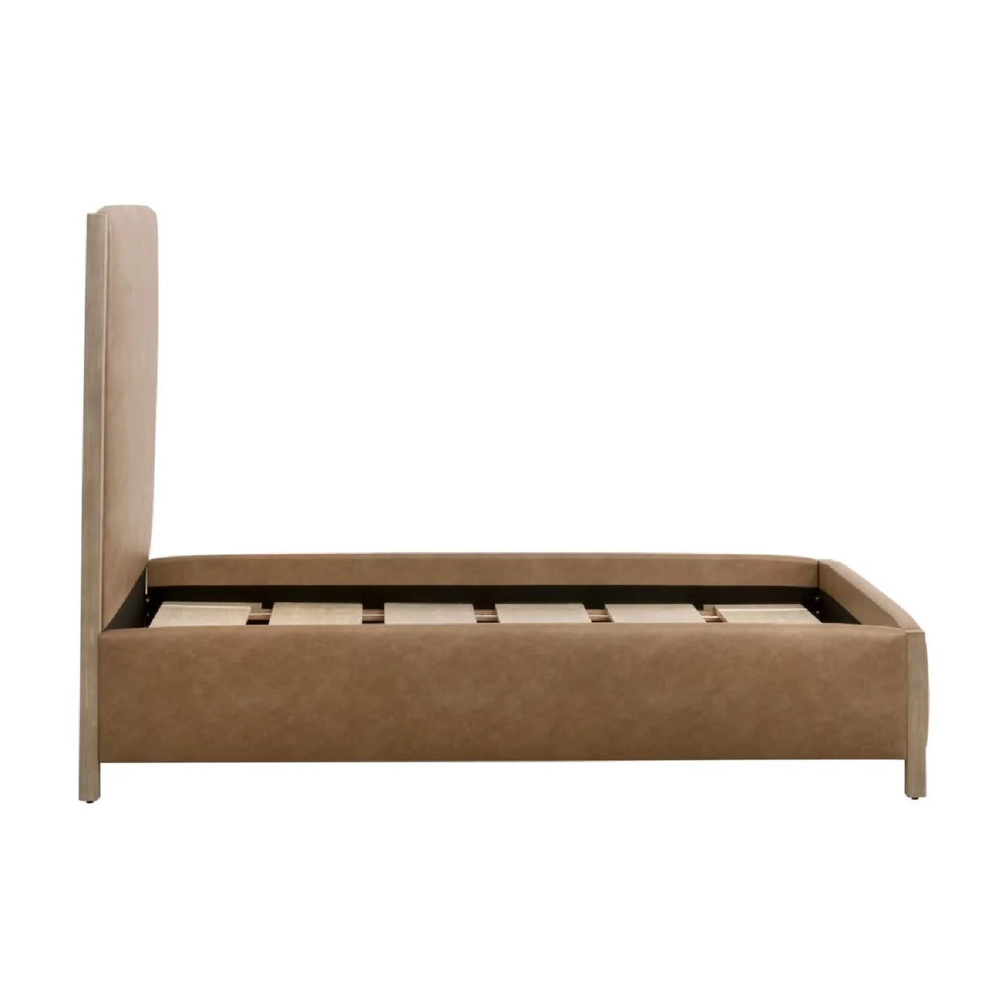 Luxury Upholstered Modern Solid Wood King Bed European Style for Villa