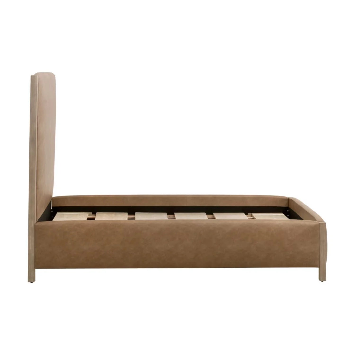 Luxury Upholstered Modern Solid Wood King Bed European Style for Villa