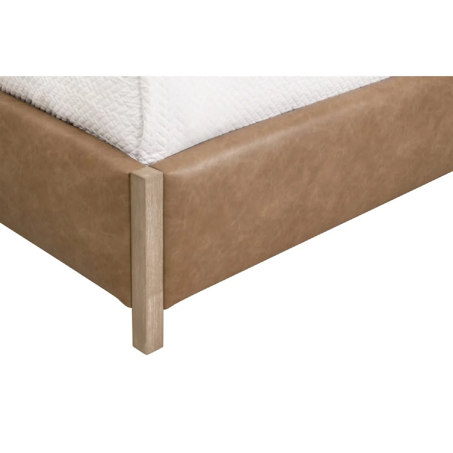 Luxury Upholstered Modern Solid Wood King Bed European Style for Villa