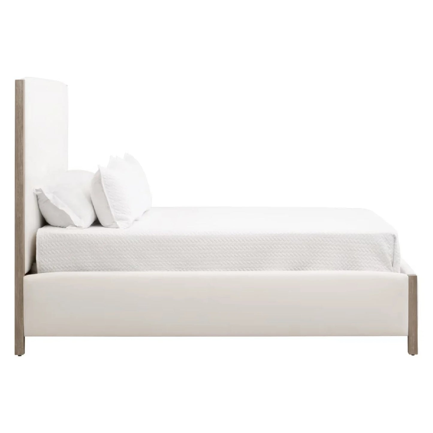 Luxury Upholstered Modern Solid Wood King Bed European Style for Villa