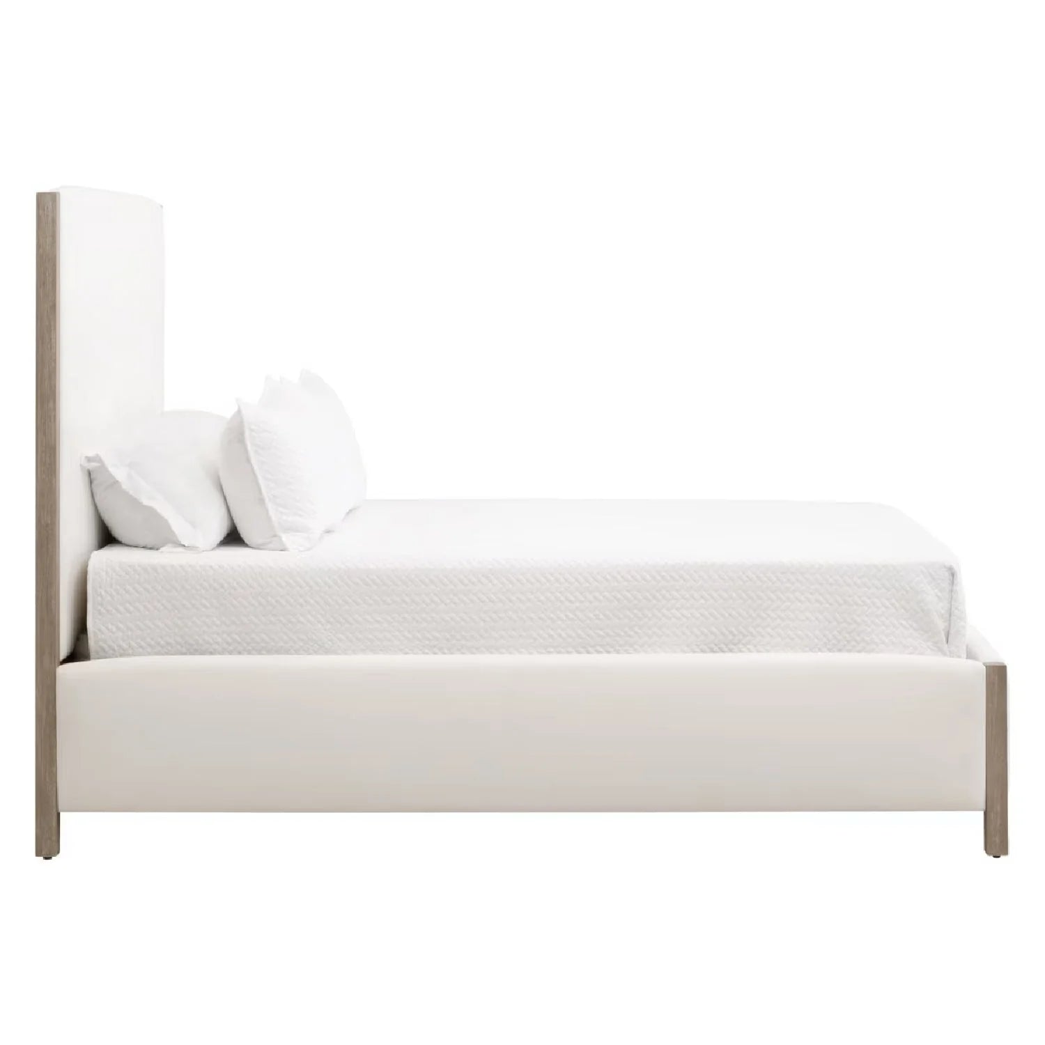 Luxury Upholstered Modern Solid Wood King Bed European Style for Villa