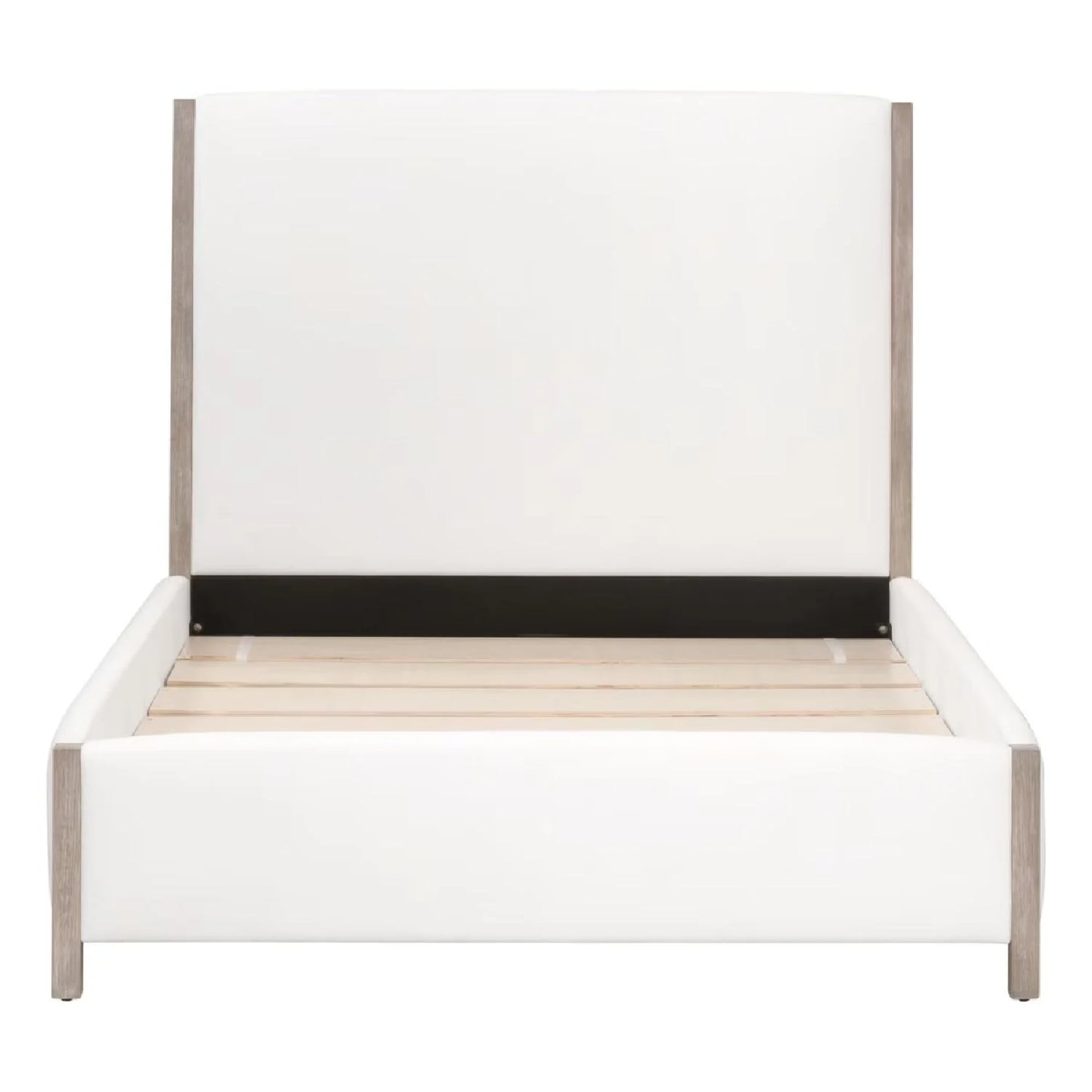 Luxury Upholstered Modern Solid Wood King Bed European Style for Villa