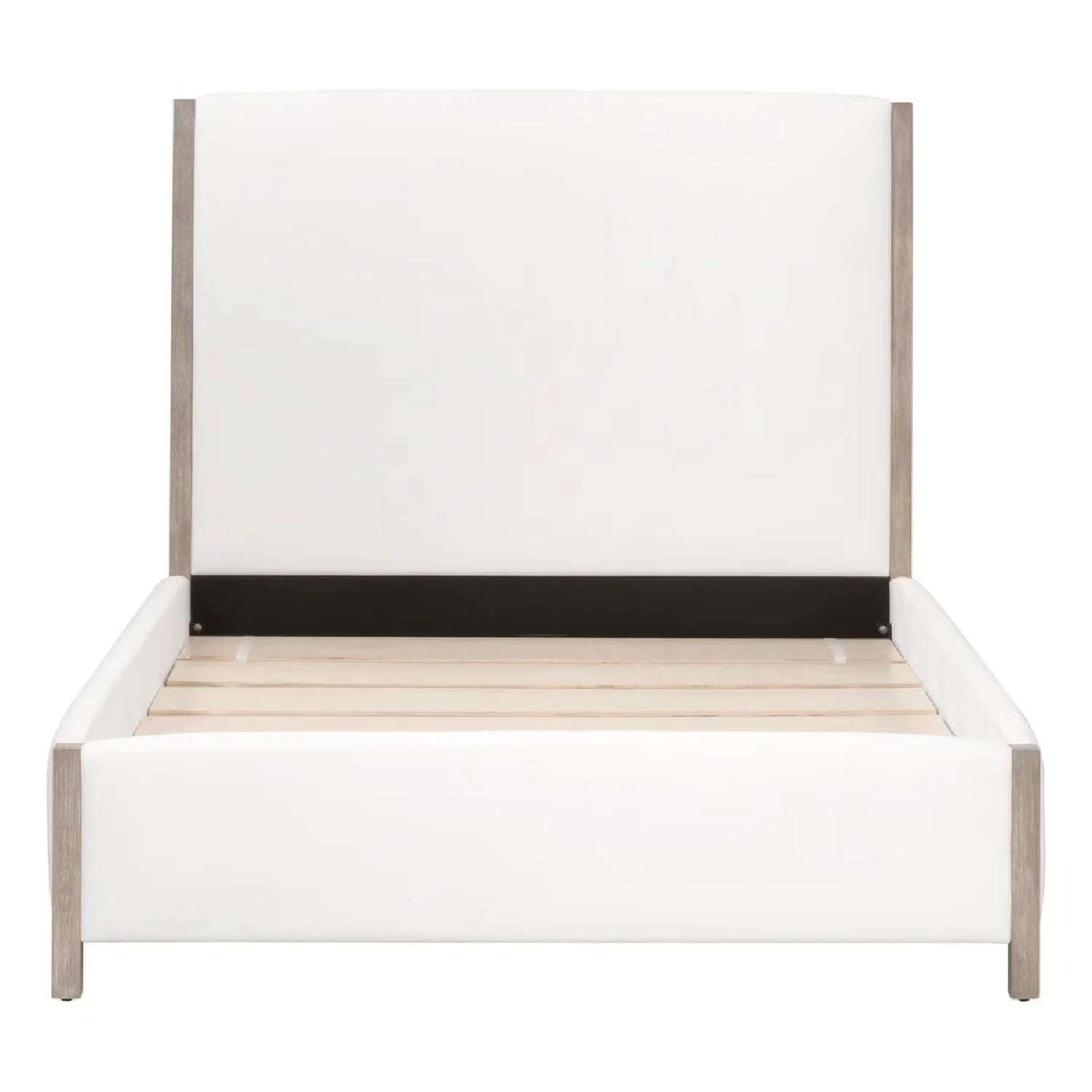 Luxury Upholstered Modern Solid Wood King Bed European Style for Villa