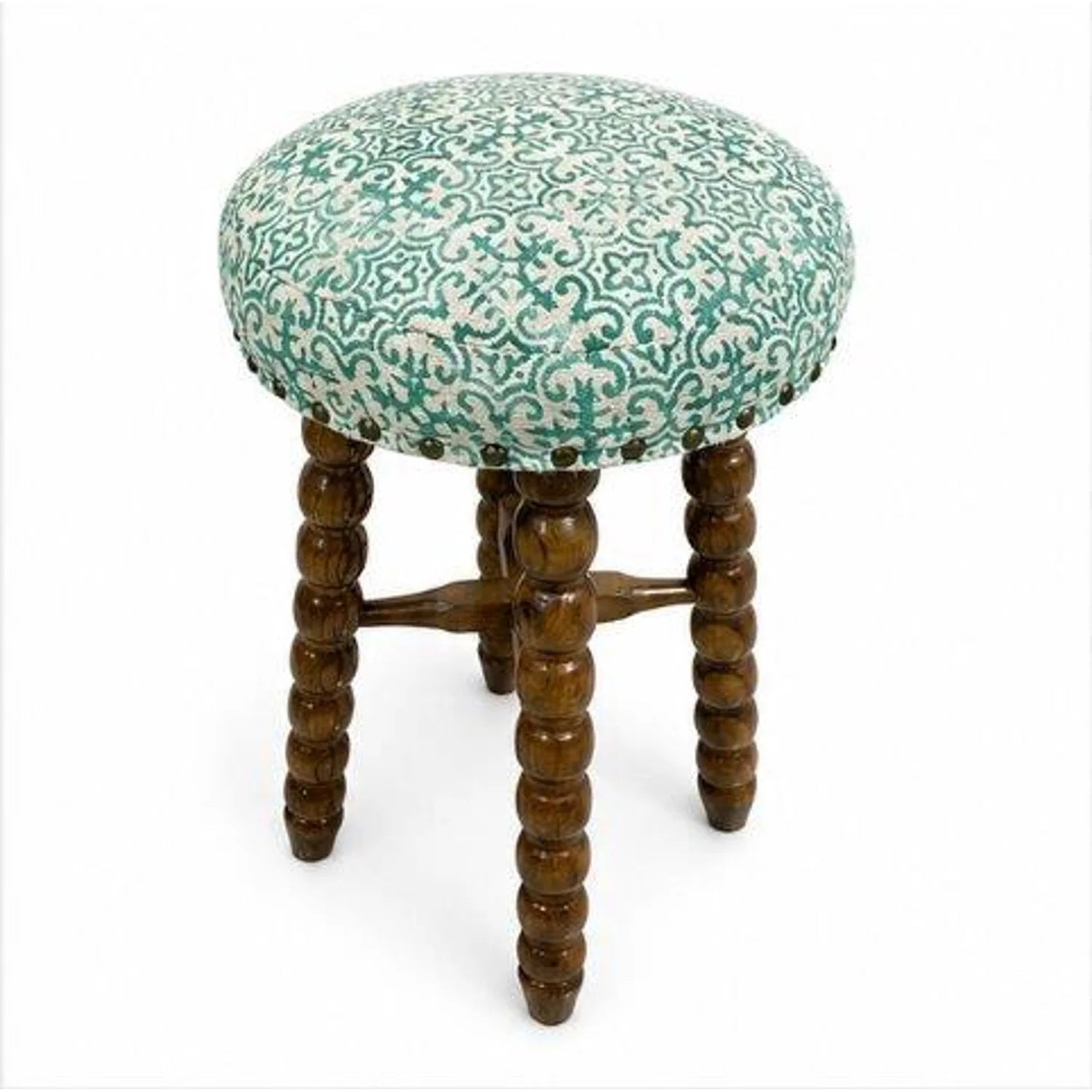 Luxury Upholstered Modern Spindle Bar Stool European Style for Villa
