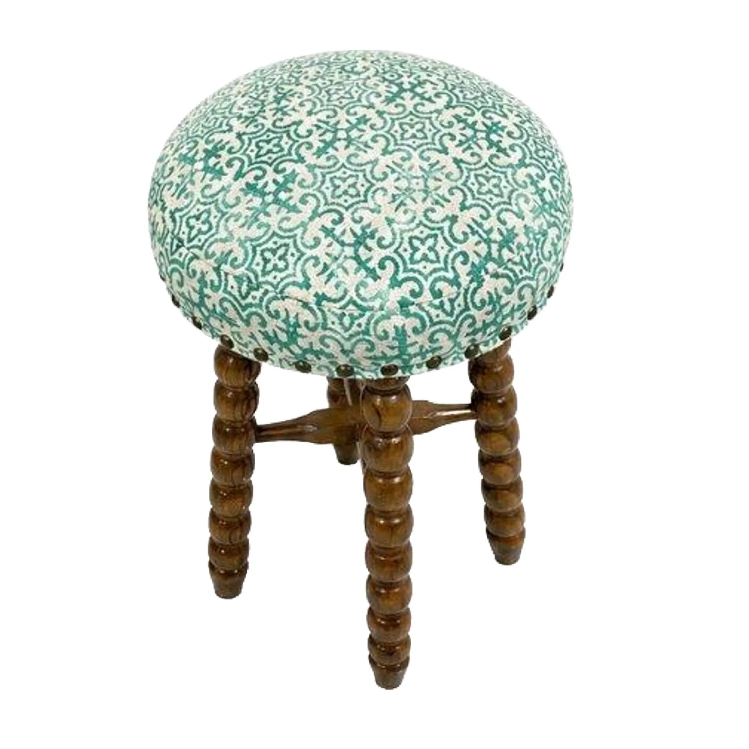 Luxury Upholstered Modern Spindle Bar Stool European Style for Villa