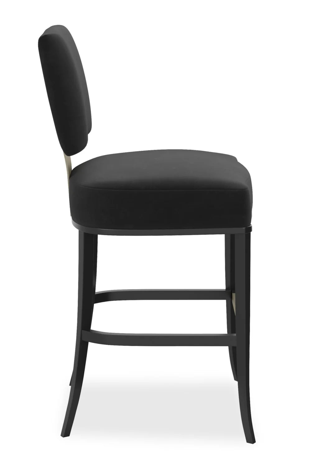 Luxury Upholstered Modern Square-Back Counter Stool European Style for Villa