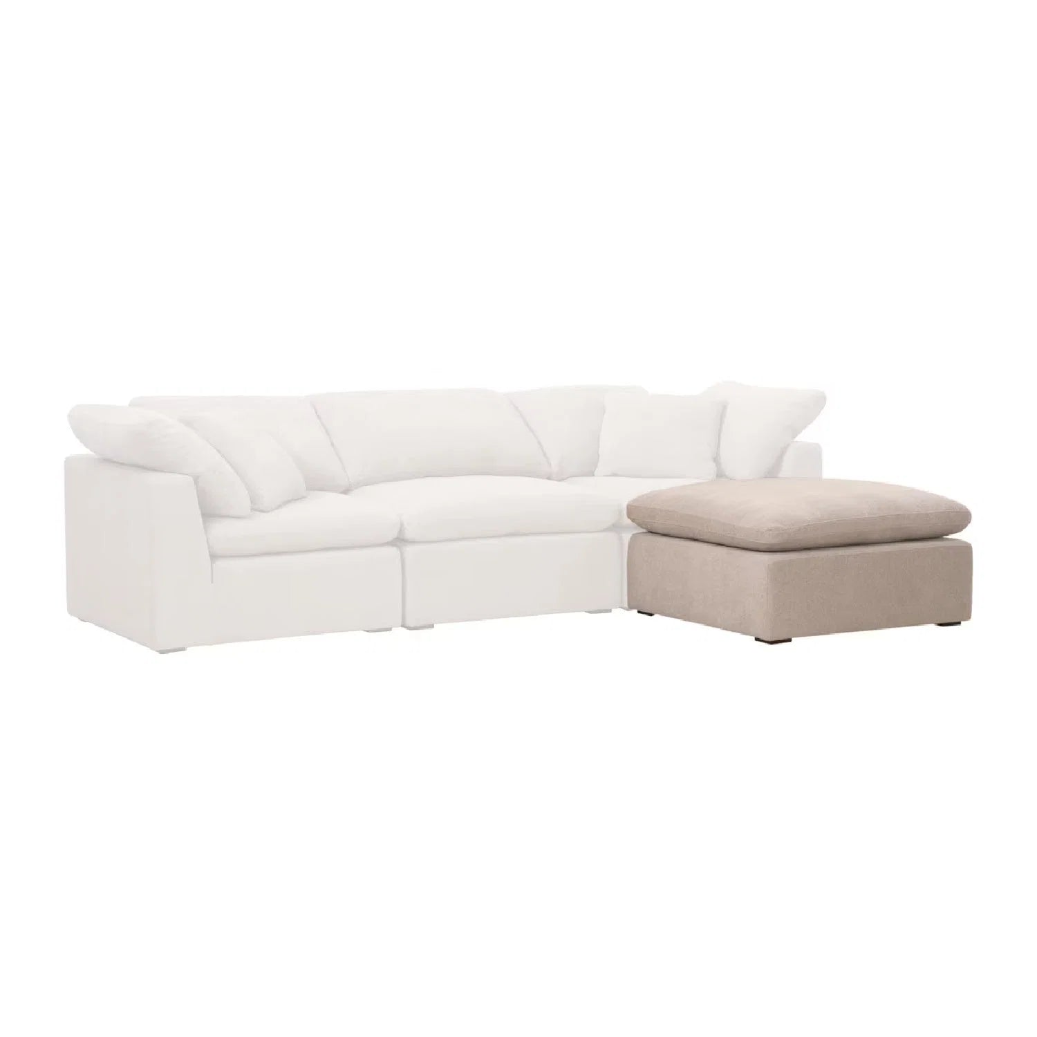 Luxury Upholstered Modern Square Ottoman European Style for Villa