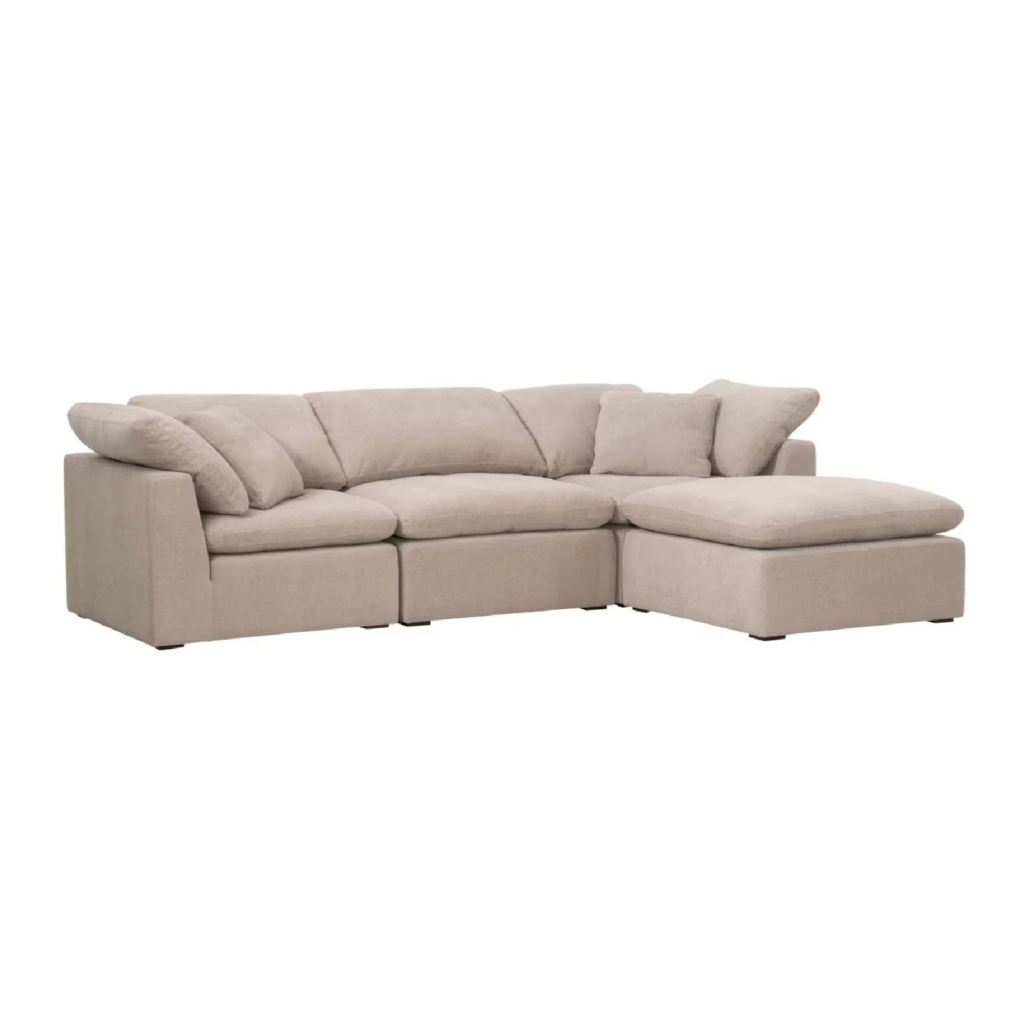 Luxury Upholstered Modern Square Ottoman European Style for Villa