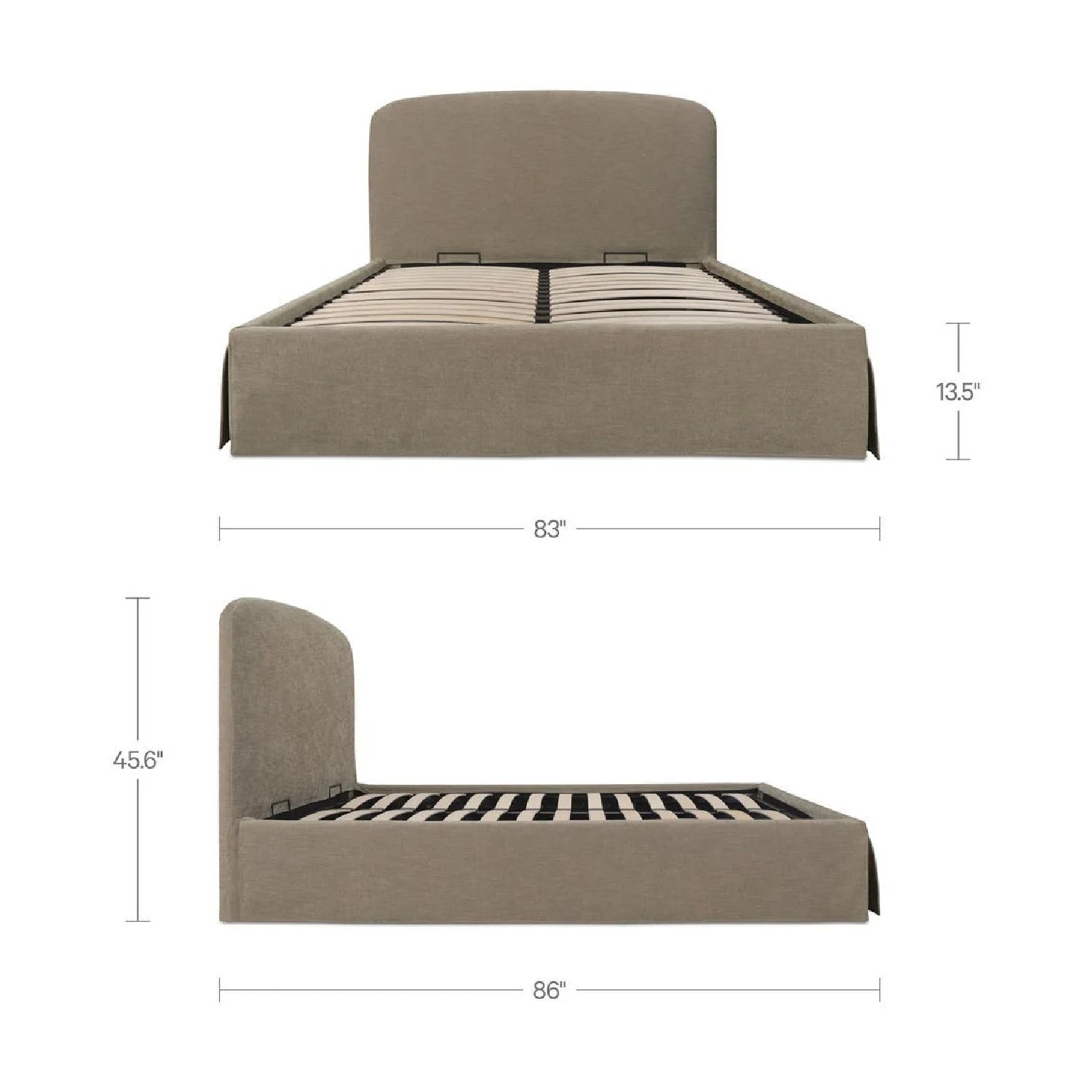 Luxury Upholstered Modern Storage Bed European Style for Villa