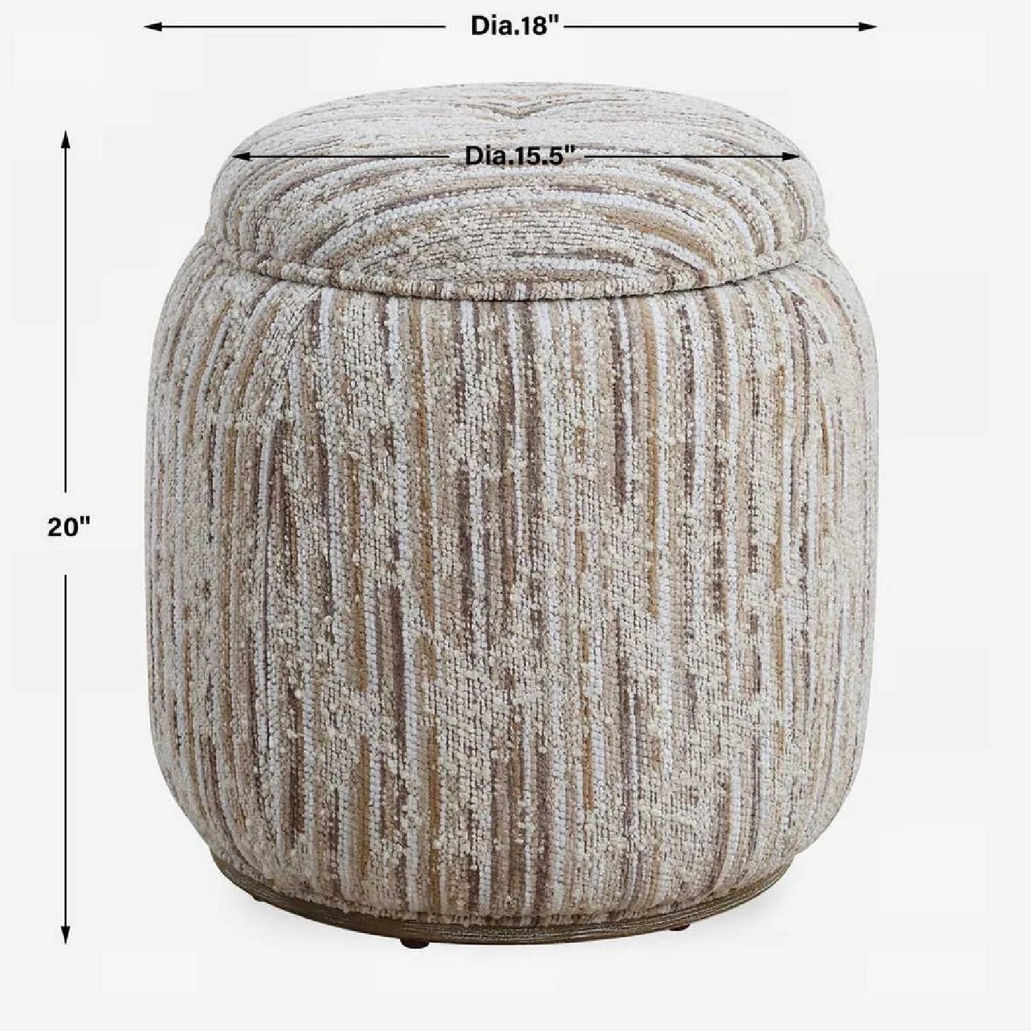 Luxury Upholstered Modern Storage Ottoman European Style for Villa